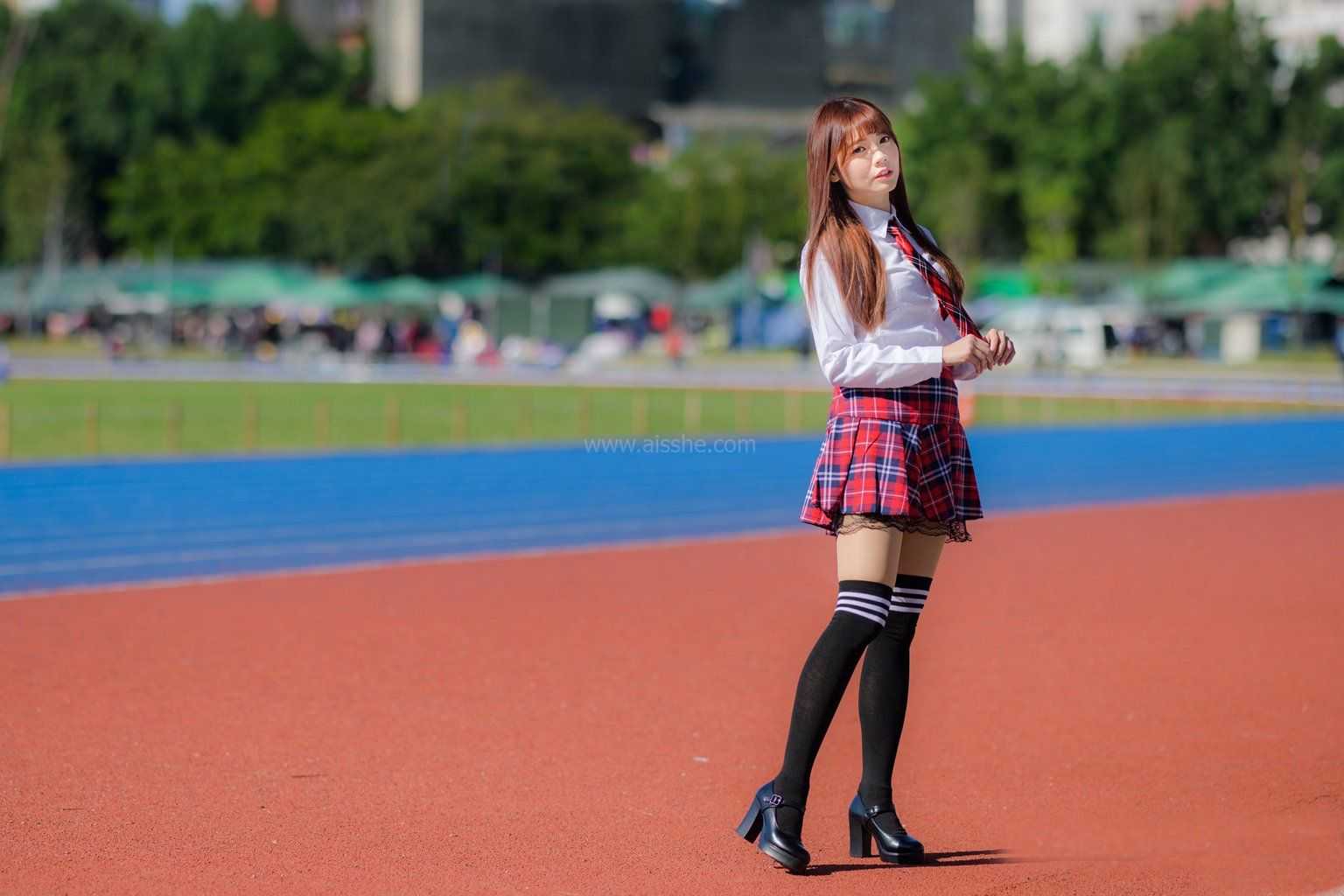 精选模拍作品 NO.222 學生制服高跟 001-美图