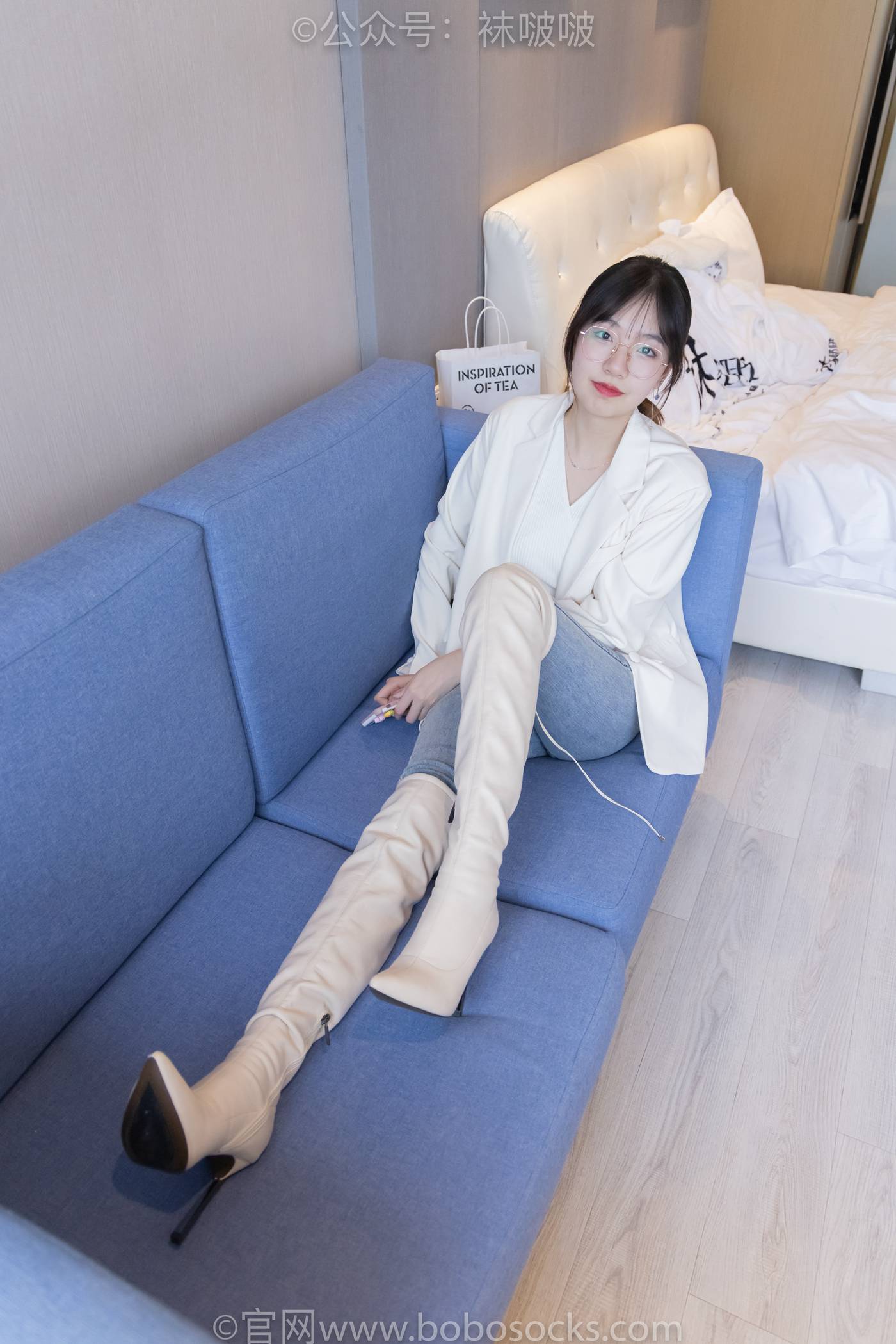 图片[4]-[BoBoSocks袜啵啵]NO.050 小甜豆-高跟长靴、白棉袜 [175P/1V/8.02GB]-美图