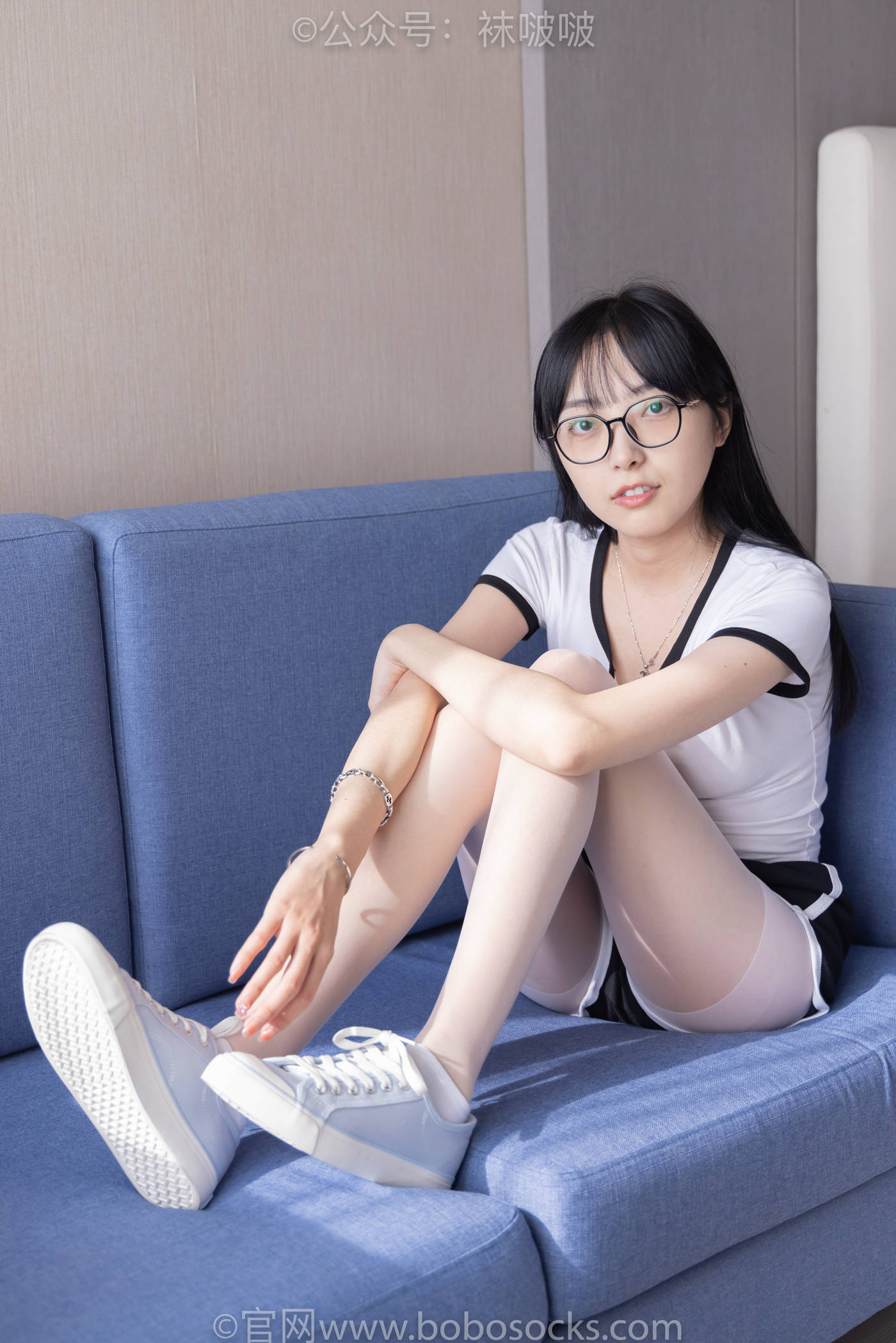 图片[3]-[BoBoSocks袜啵啵]NO.006 小米-运动鞋、白色小腿袜、裸足 [130P/1V/3.51GB]-美图