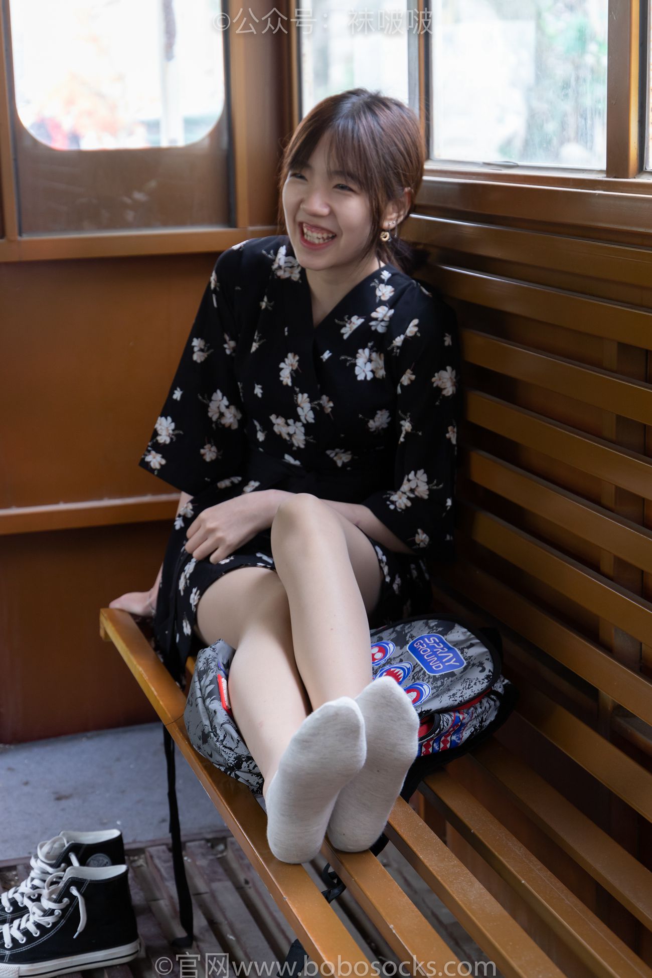 图片[4]-[BoBoSocks袜啵啵]NO.013 小甜豆-匡威帆布鞋、浅灰色短棉袜、肉丝 [132P/1V/8.07GB]-美图