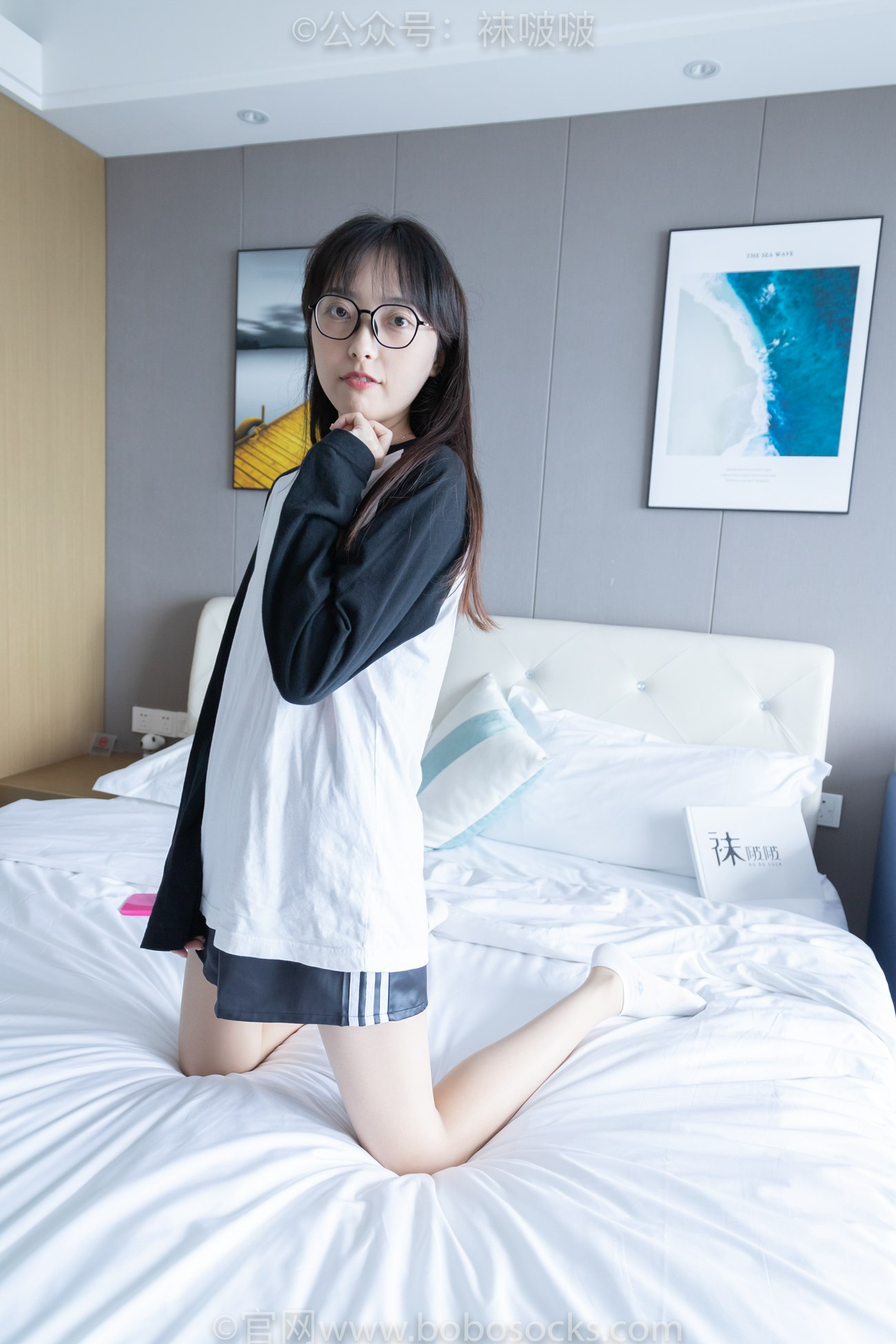 图片[4]-[BoBoSocks袜啵啵]NO.015 稚予-阿迪板鞋、白色短棉袜、肉丝 [135P/1V/3.05GB]-美图