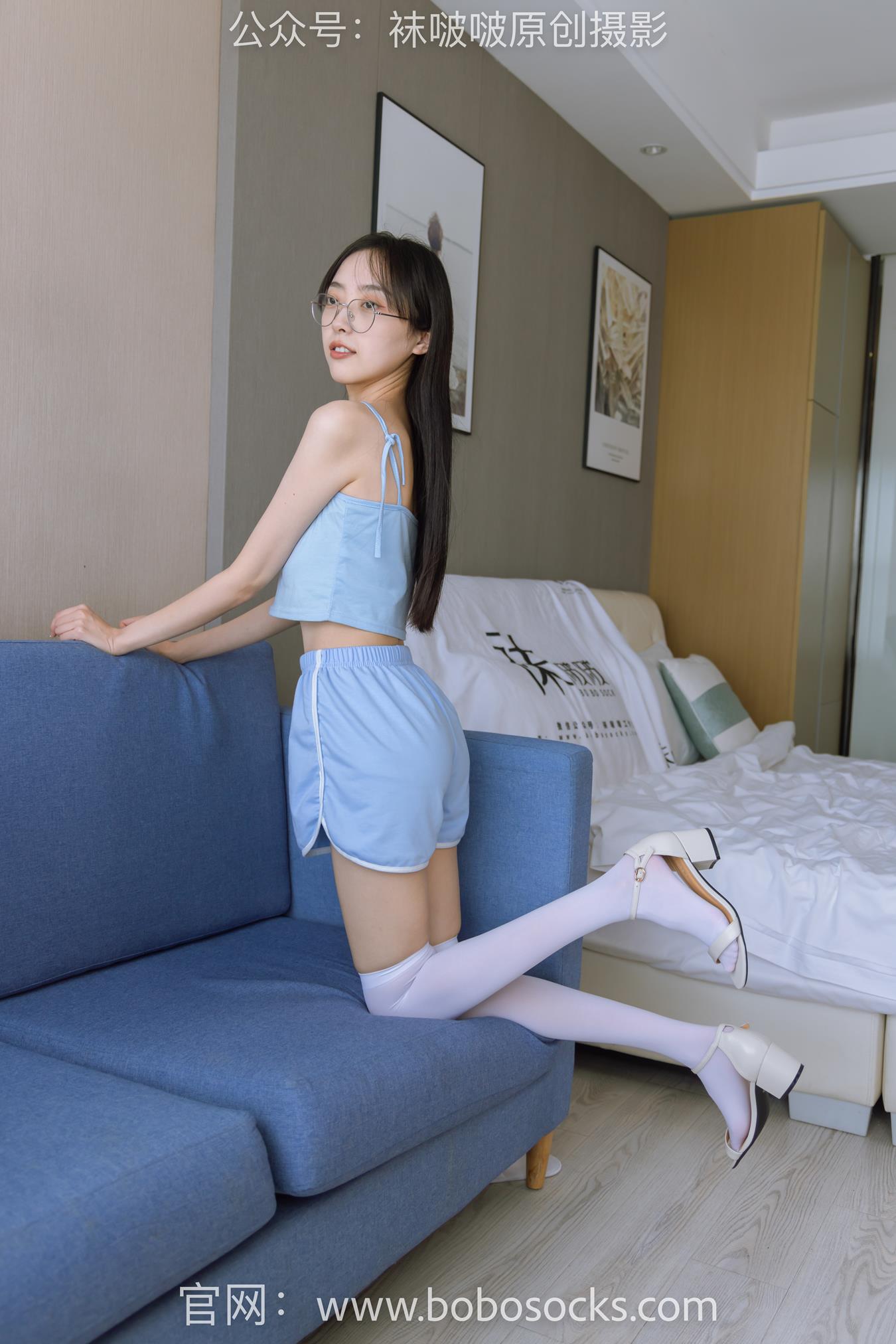 图片[3]-[BoBoSocks袜啵啵]NO.157 稚予-高跟鞋、白丝大腿袜、裸足[140/1V/5.54GB]-美图