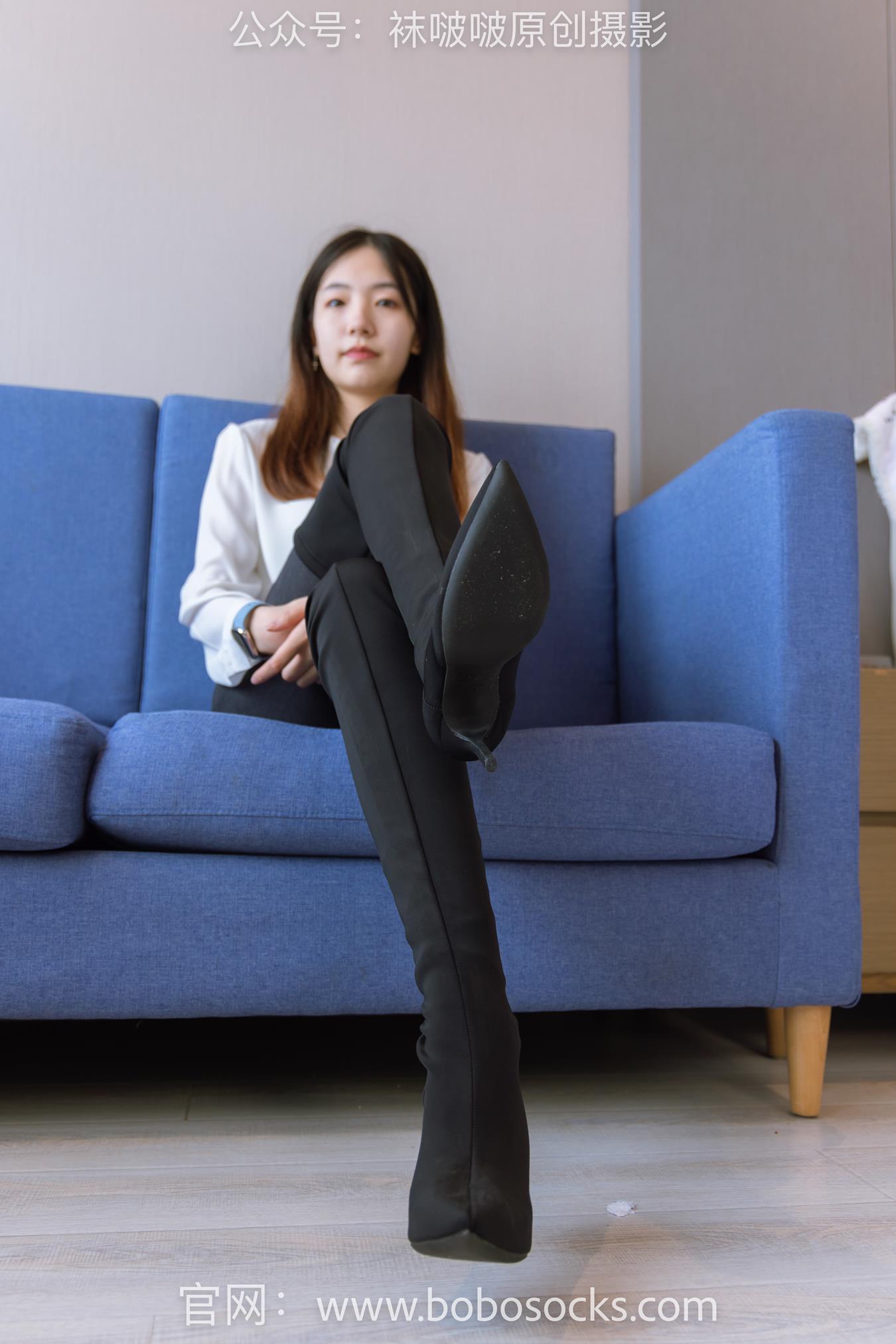 图片[3]-[BoBoSocks袜啵啵]NO.158 小甜豆-高跟长靴、白棉袜、裸足[136P/1V/5.71GB]-美图