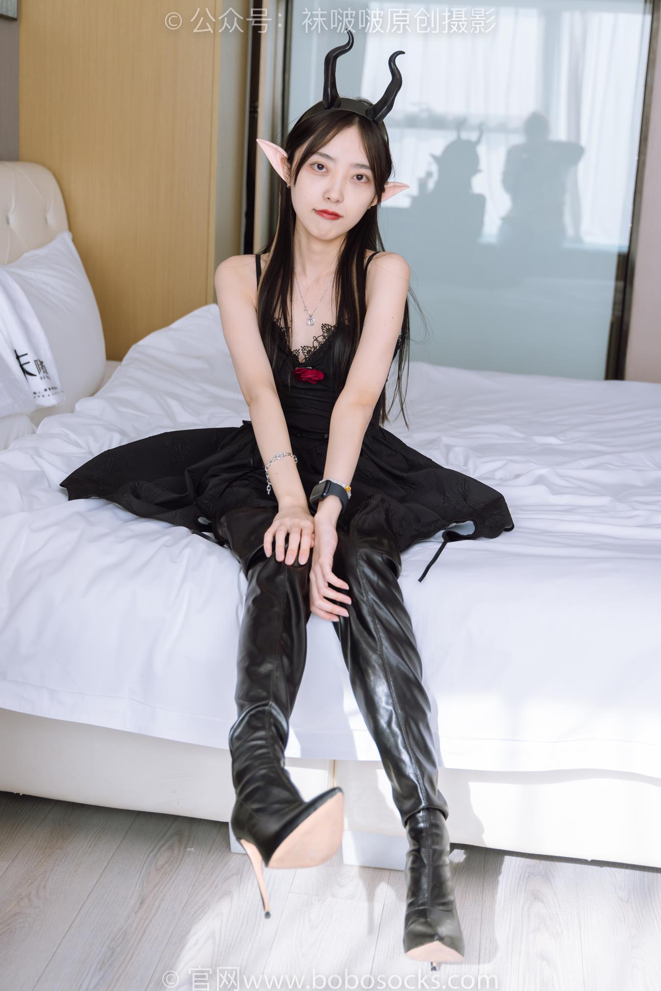 图片[2]-[BoBoSocks袜啵啵]NO.168 稚予-高跟鞋、长靴、油亮黑丝、手撕丝袜剧情[140P/1V/6.04GB]-美图
