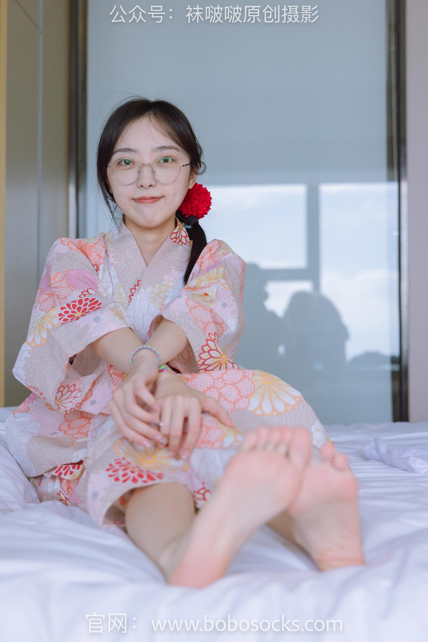 图片[1]-[BoBoSocks袜啵啵]NO.137 稚予-木屐、分指白棉袜、裸足、和风浴衣[170P/1V/6.04GB]-美图