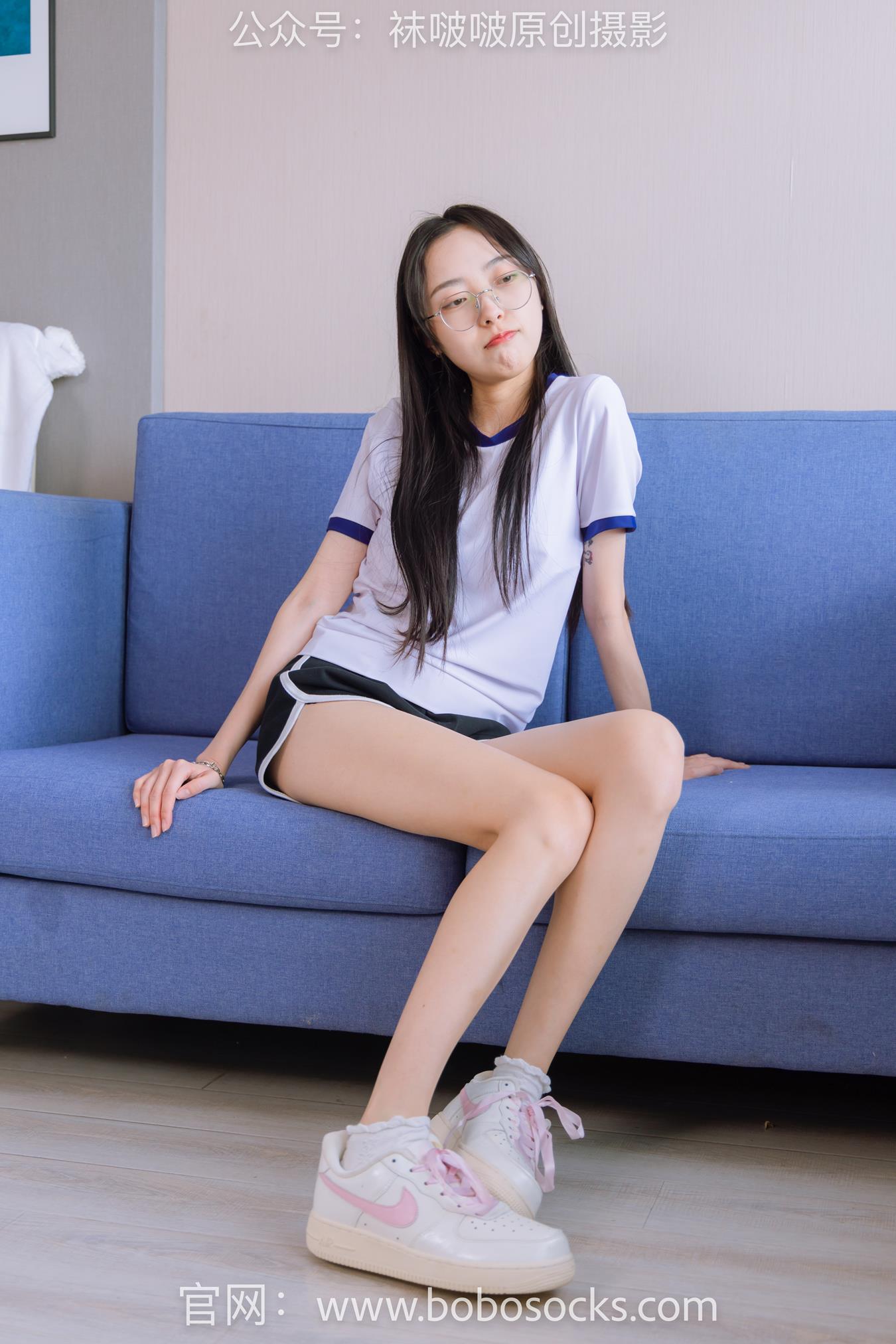 图片[4]-[BoBoSocks袜啵啵]NO.147 稚予-空军一号板鞋、白棉袜、体操服[139P/1V/5.72GB]-美图