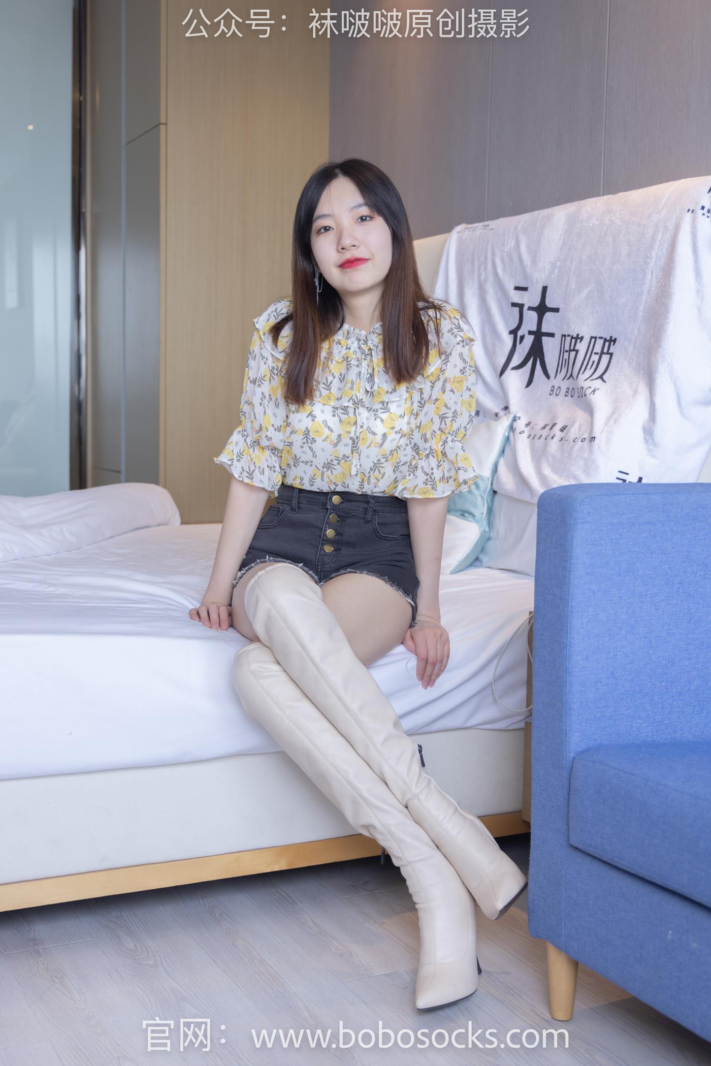 图片[2]-[BoBoSocks袜啵啵]NO.136 小甜豆-高跟长靴、白棉袜、裸足[200P/1V/7.32GB]-美图