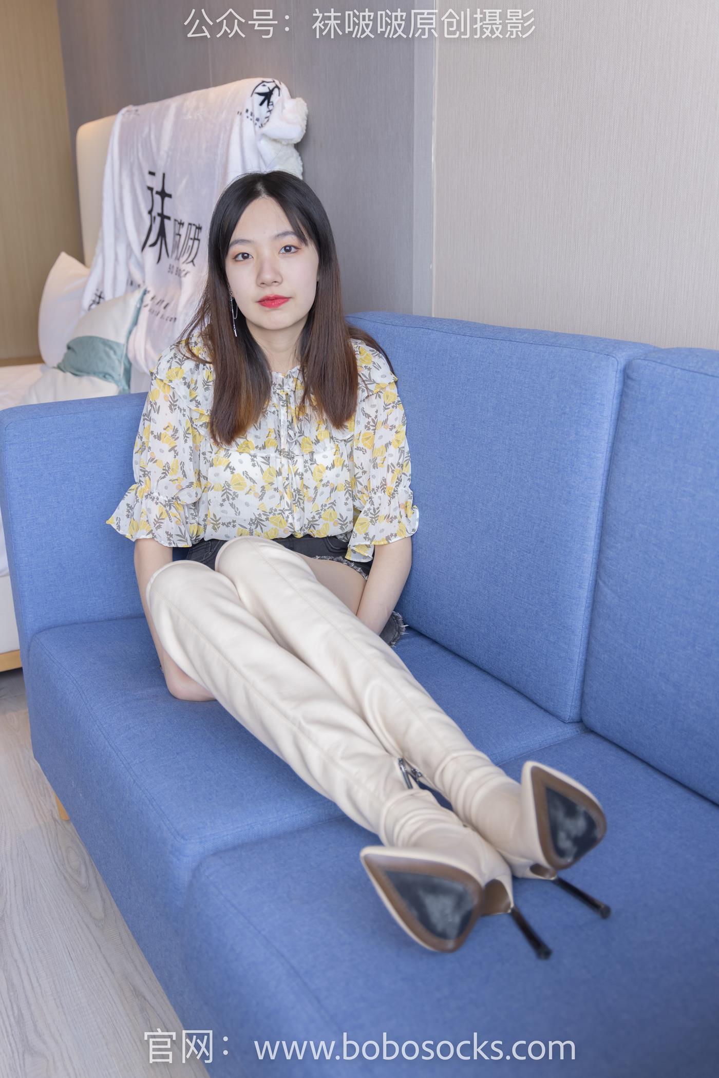 图片[3]-[BoBoSocks袜啵啵]NO.136 小甜豆-高跟长靴、白棉袜、裸足[200P/1V/7.32GB]-美图