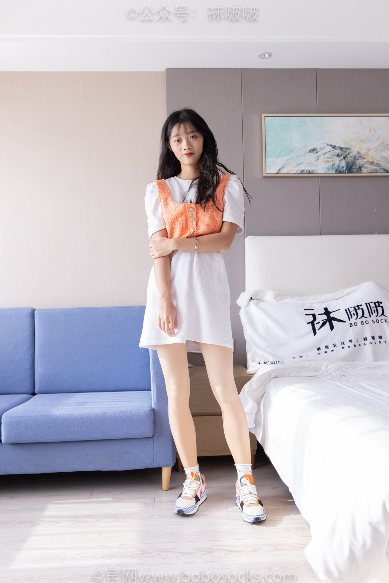 图片[2]-[BoBoSocks袜啵啵]NO.062 涵涵-运动鞋、白棉袜、厚肉丝 [145P/1V/6.63GB]-美图