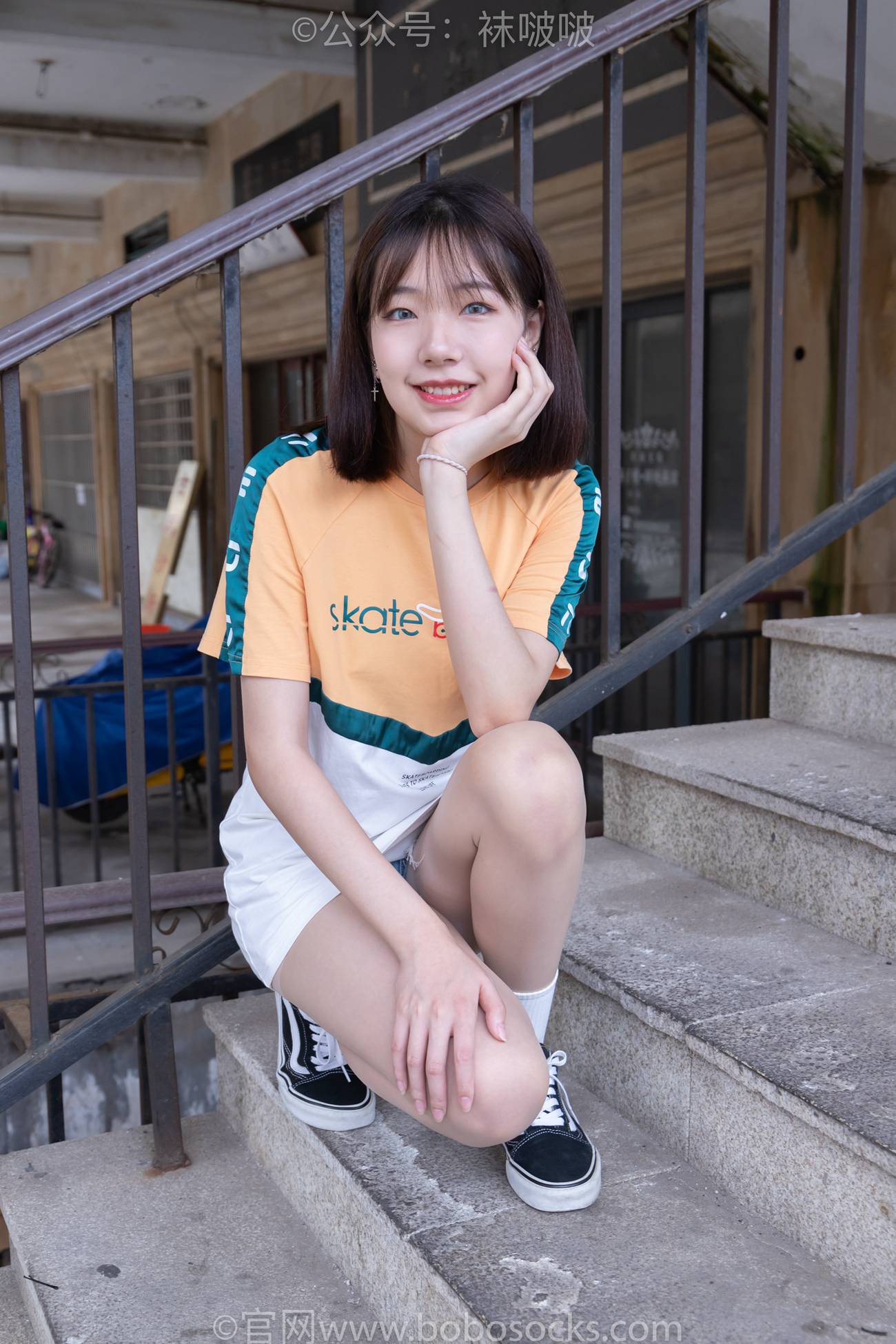 图片[3]-[BoBoSocks袜啵啵]NO.069 小甜豆-vans板鞋、白棉袜、肉丝 [135P/1V/7.78GB]-美图