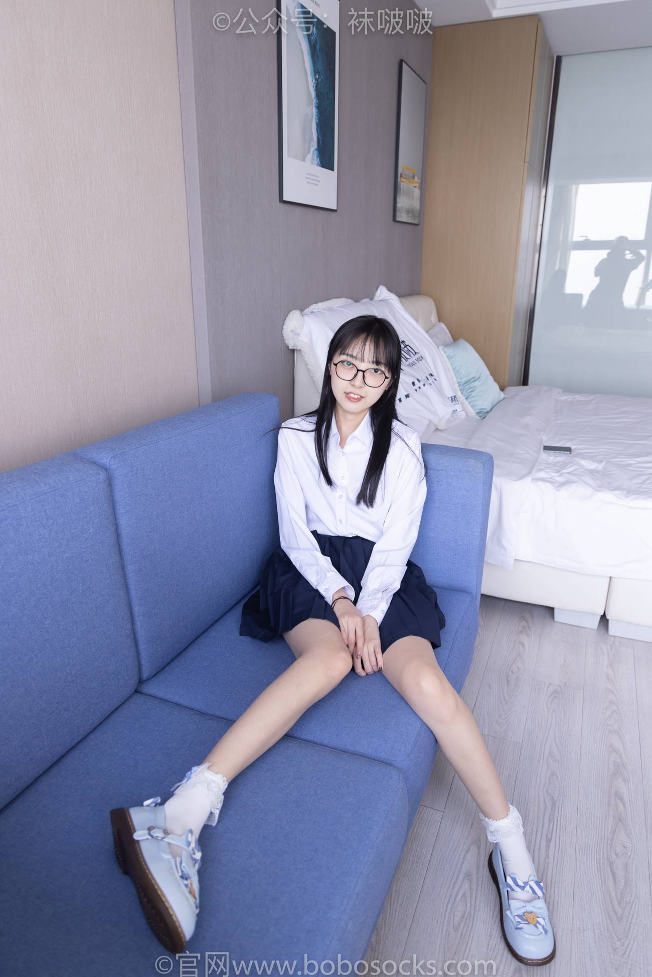 图片[3]-[BoBoSocks袜啵啵]NO.070 稚予-皮鞋、拖鞋、过膝袜、白棉袜 [148P/1V/7.09GB]-美图