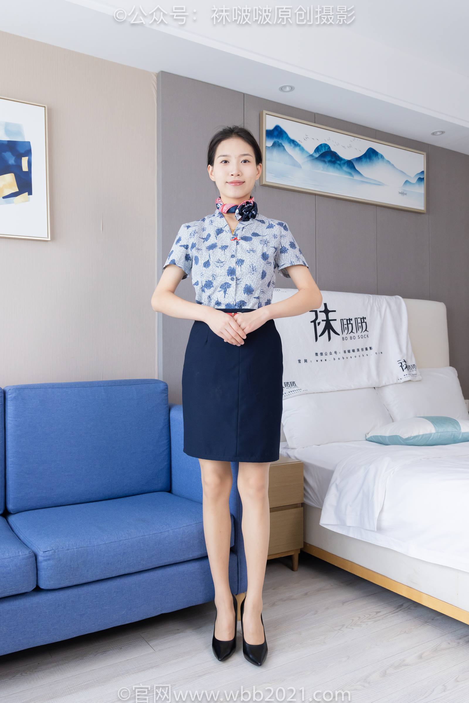 图片[2]-[BoBoSocks袜啵啵]NO.334 芝士-东航至服、两双高跟鞋、薄肉丝、薄灰丝[141P/1V/7.56GB]-美图