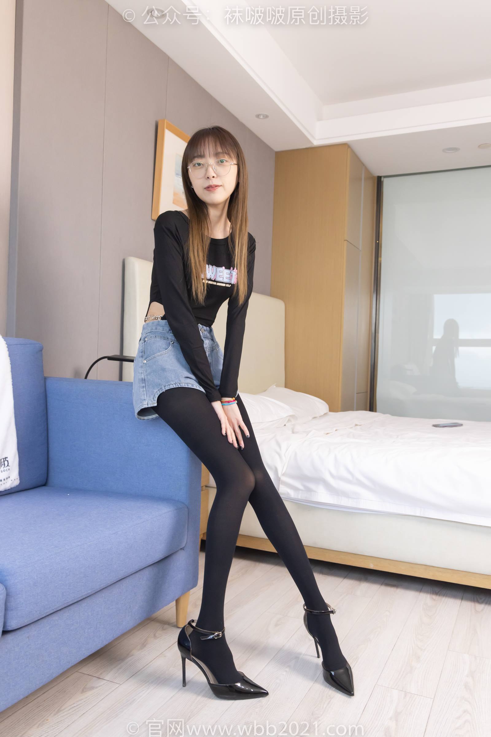 图片[2]-[BoBoSocks袜啵啵]NO.321 稚予-高跟鞋、厚黑丝[150P/1V/6.01GB]-美图