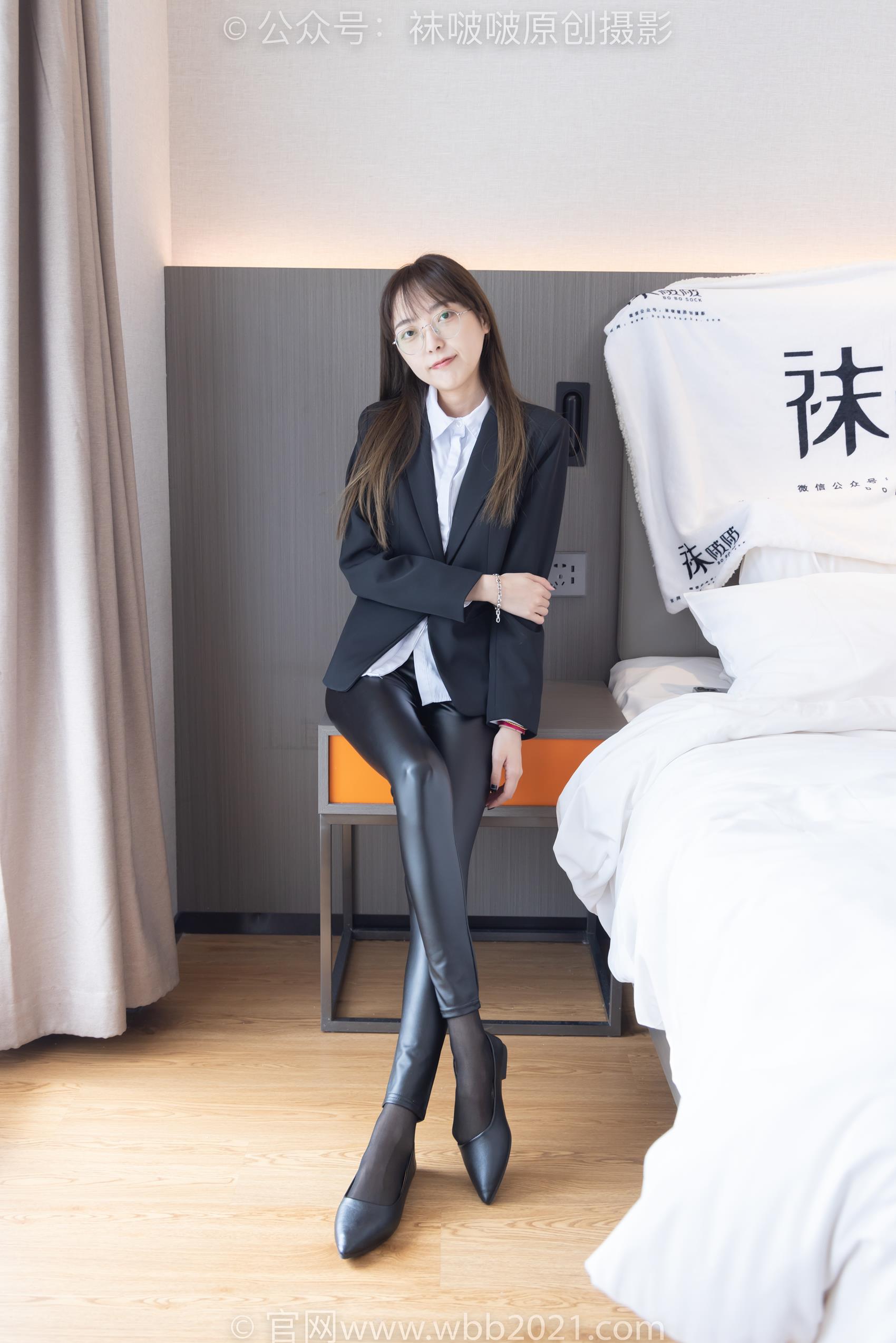 图片[2]-[BoBoSocks袜啵啵]NO.297 稚予-平底鞋、黑丝、皮裤裤里丝[140P/1V/5.43GB]-美图