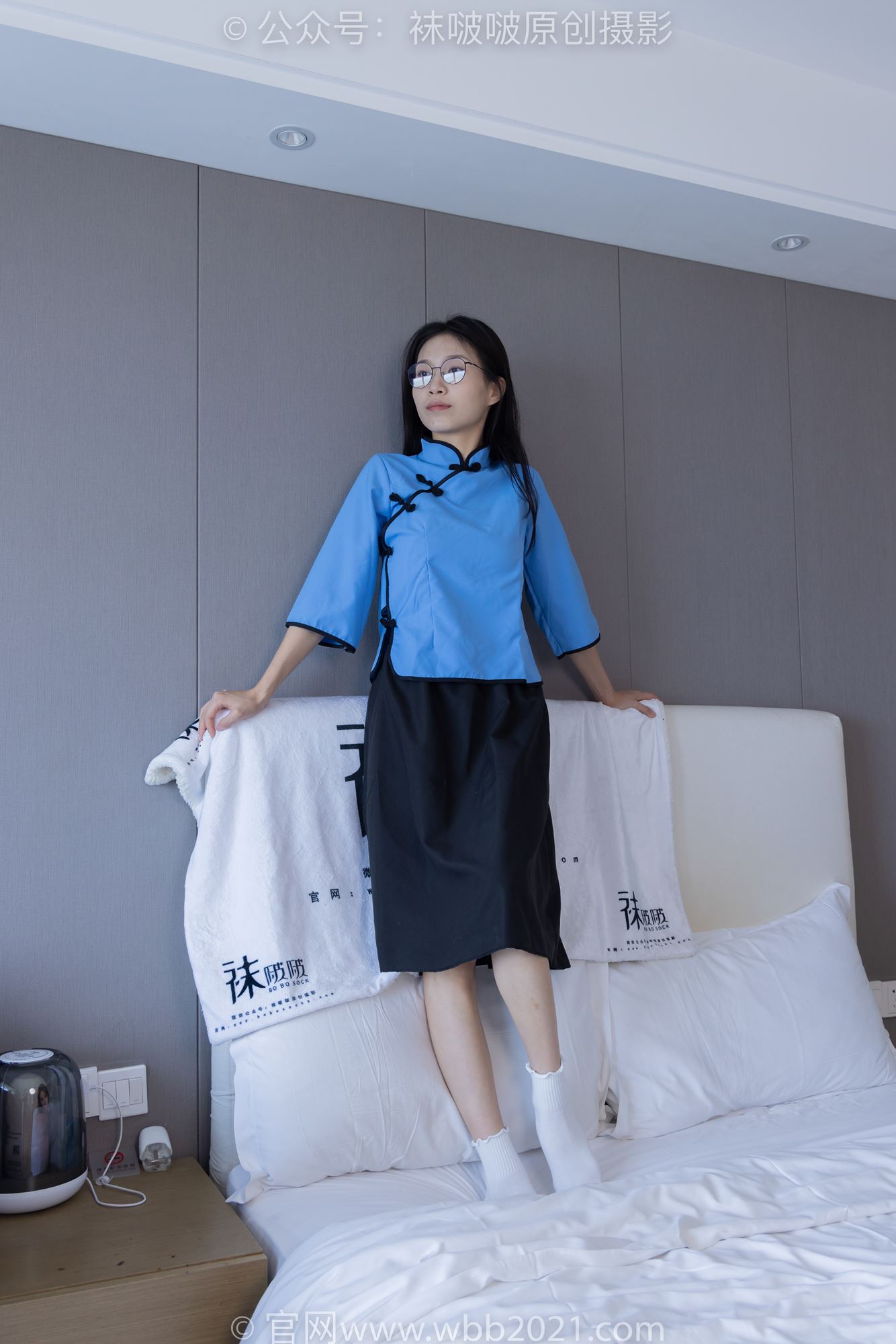 图片[1]-[BoBoSocks袜啵啵]NO.279 芝士-皮鞋、白棉袜、民国学生装[145P/1V/5.74GB]-美图