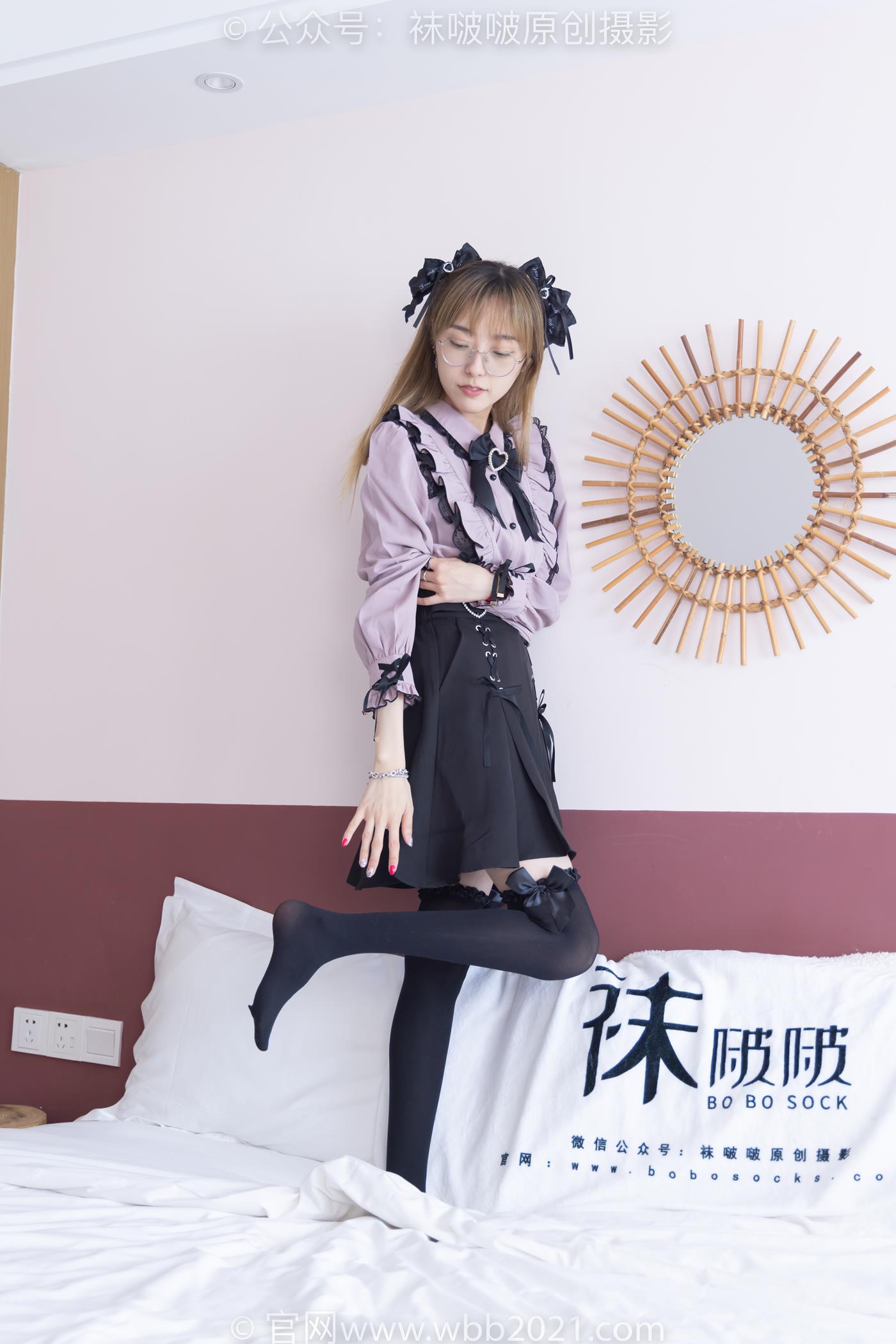 图片[4]-[BoBoSocks袜啵啵]NO.247 稚予-皮鞋、黑丝大腿袜、地雷系女友[160P/1V/5.97GB]-美图