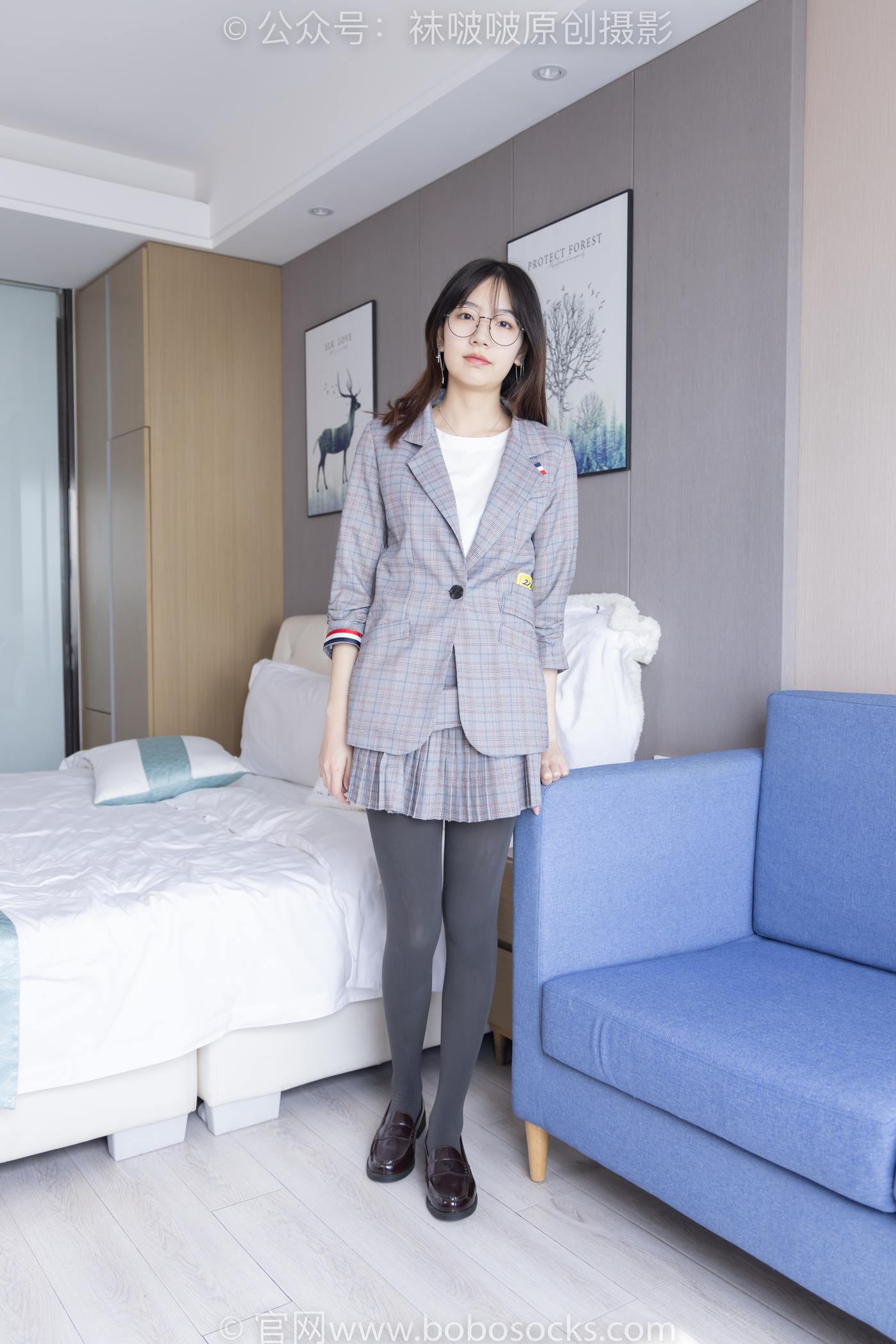 图片[3]-[BoBoSocks袜啵啵]NO.210 小甜豆-皮鞋、厚灰丝、ol装[140P/1V/5.63GB]-美图