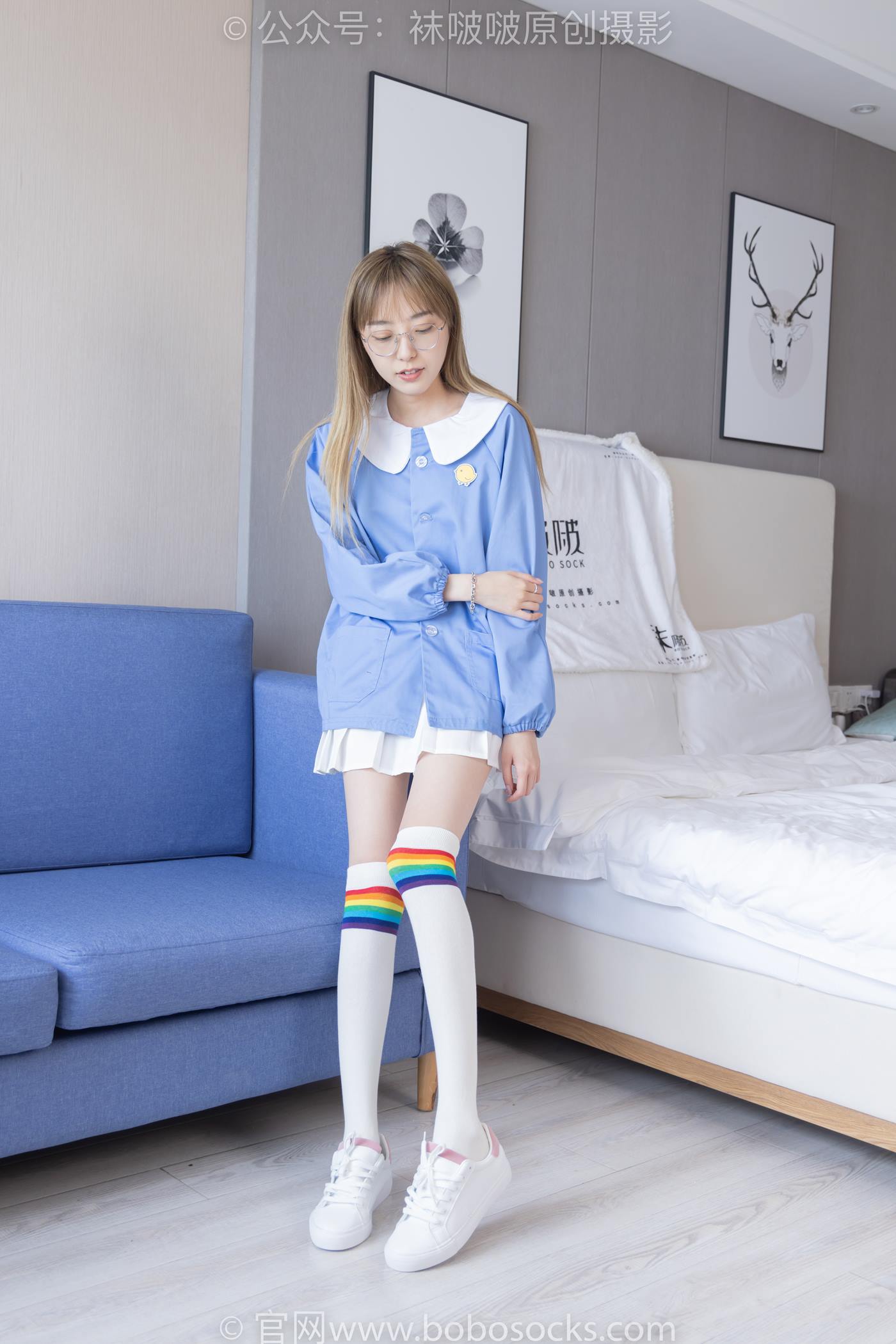 图片[2]-[BoBoSocks袜啵啵]NO.229 稚予-板鞋、皮鞋、两双大腿袜[155P/1V/5.90GB]-美图