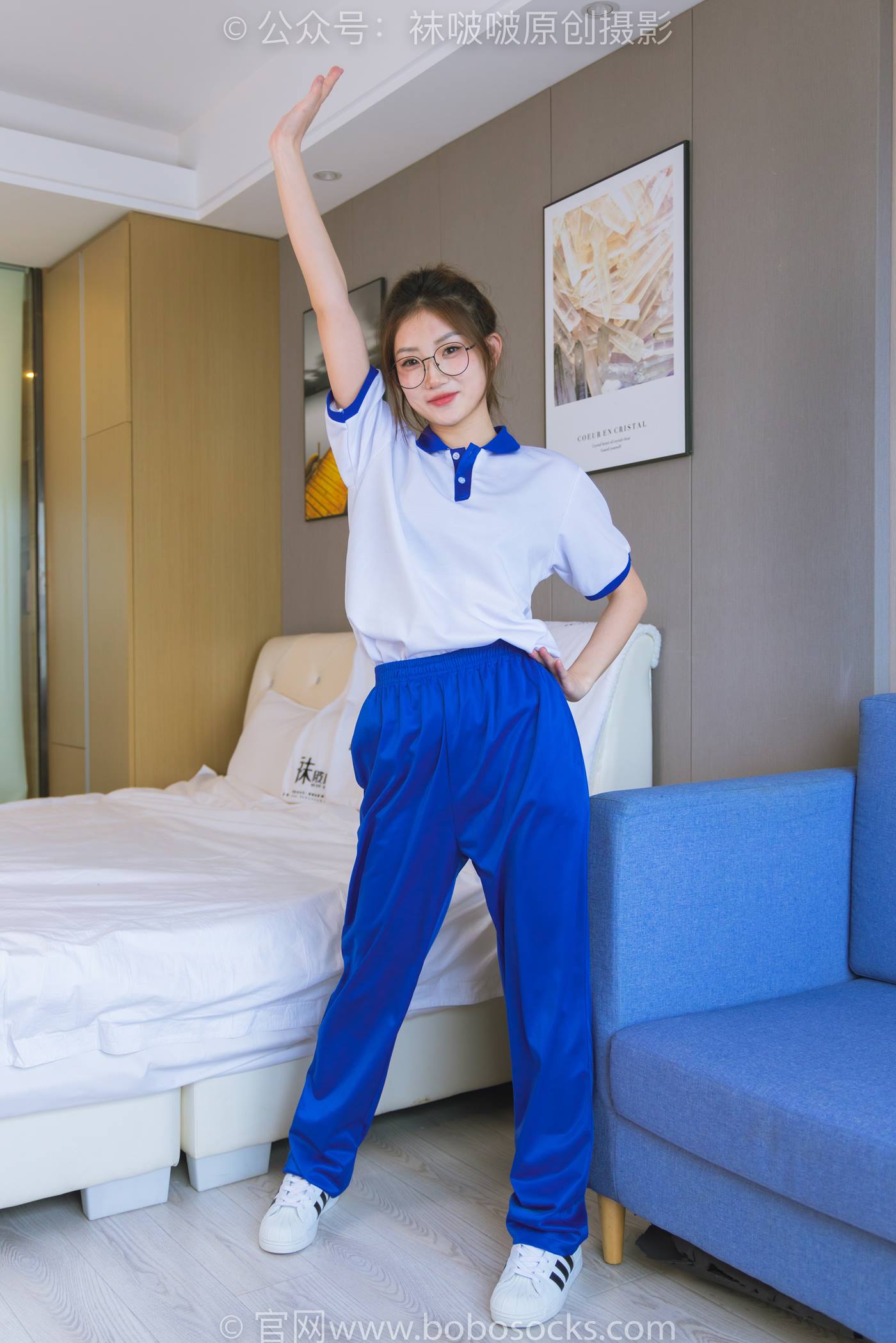 图片[2]-[BoBoSocks袜啵啵]NO.193 小沫-贝壳头板鞋、白棉袜、肉丝、校服裤里丝[140P/1V/6.07GB]-美图