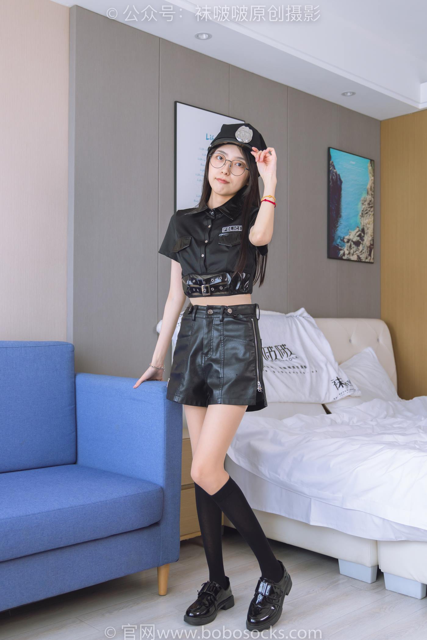 图片[2]-[BoBoSocks袜啵啵]NO.198 稚予-皮鞋、黑色小腿袜、高跟鞋、肉丝[138P/1V/5.66GB]-美图