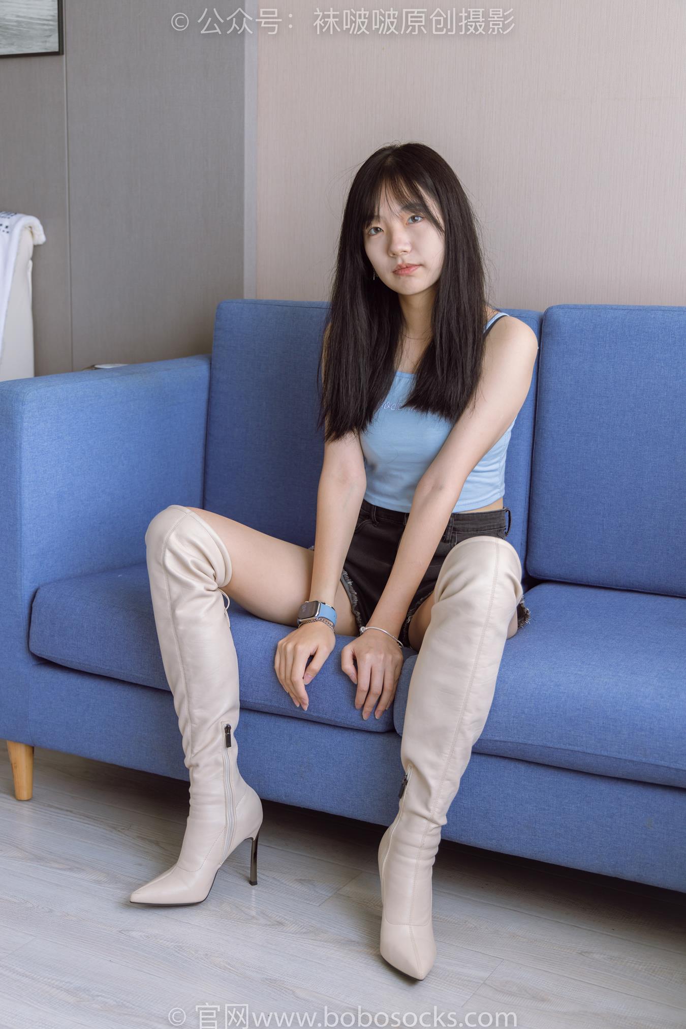 图片[2]-[BoBoSocks袜啵啵]NO.174 小甜豆-高跟长靴、白棉袜、裸足[178P/1V/6.44GB]-美图