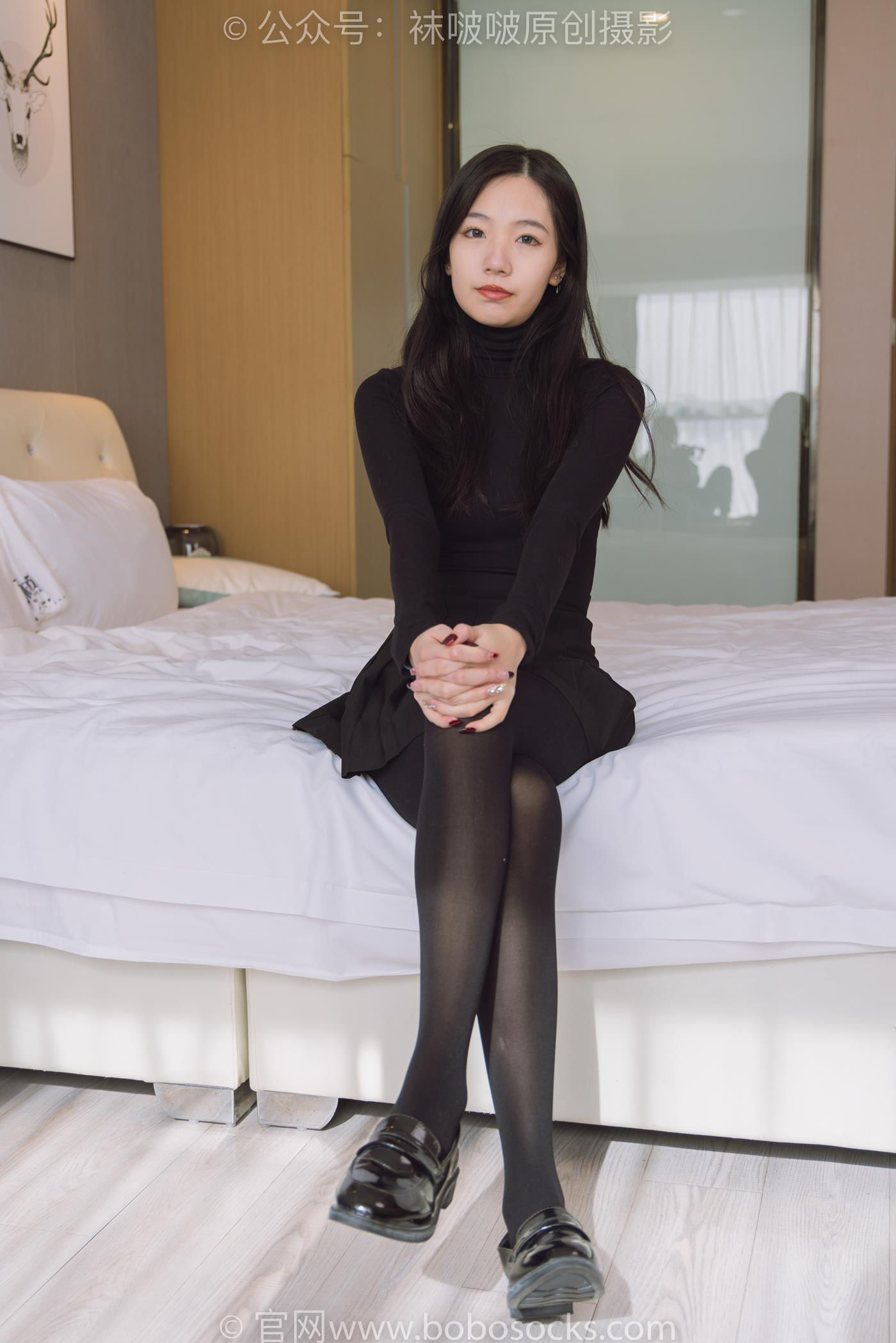 图片[2]-[BoBoSocks袜啵啵]NO.184 小甜豆-黑皮鞋、厚黑丝[140P/1V/5.66GB]-美图