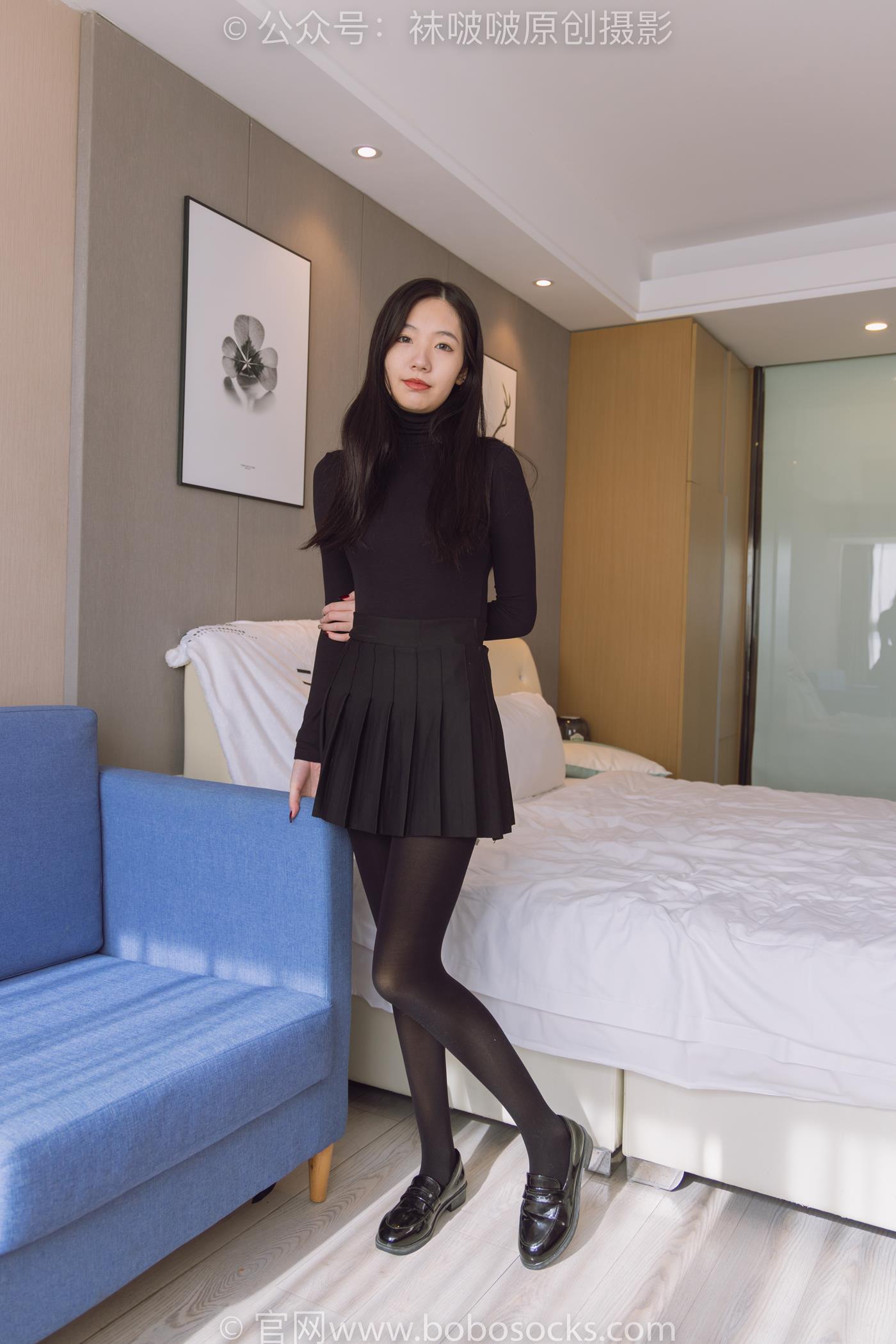 图片[3]-[BoBoSocks袜啵啵]NO.184 小甜豆-黑皮鞋、厚黑丝[140P/1V/5.66GB]-美图