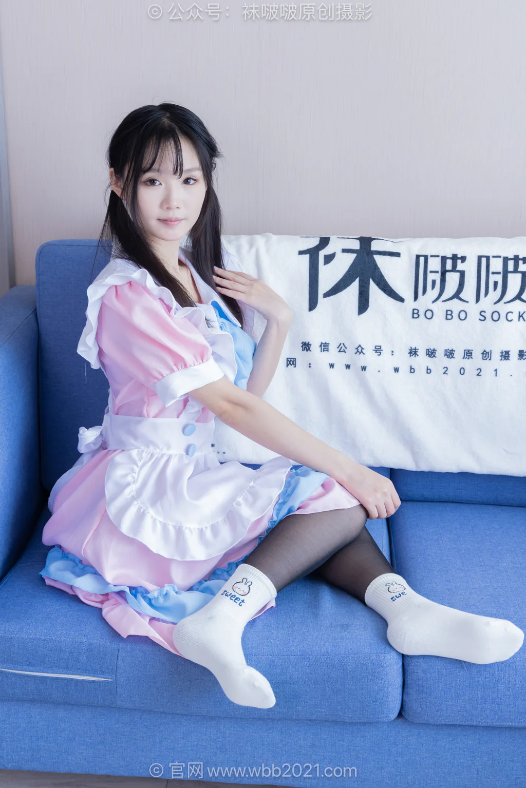 图片[3]-[BoBoSocks袜啵啵]NO.639 甜甜圈-皮鞋、两双白棉袜、薄黑丝、钕仆装[158P/1V/6.38GB]-美图