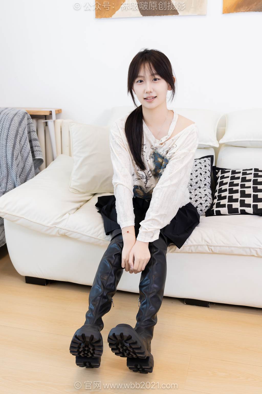 图片[3]-[BoBoSocks袜啵啵]NO.602 香菜-长靴、白棉袜、薄黑丝[144P/1V/5.51GB]-美图