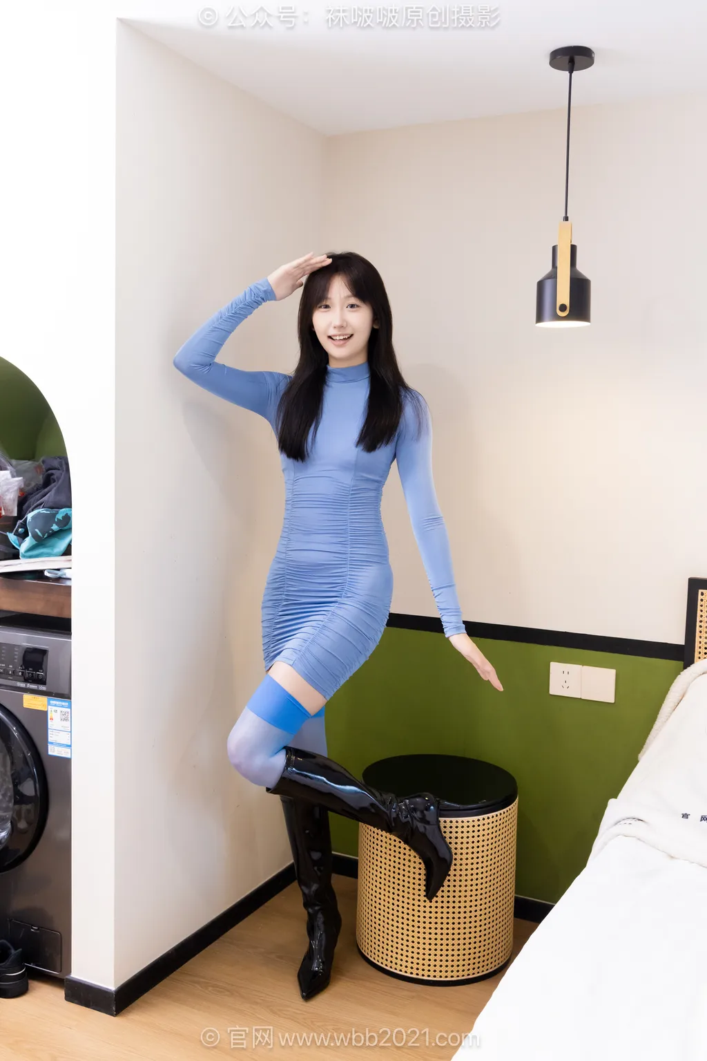 图片[2]-[BoBoSocks袜啵啵]NO.605 香菜-高跟长靴、薄蓝丝、薄黑丝[148P/1V/6.95GB]-美图