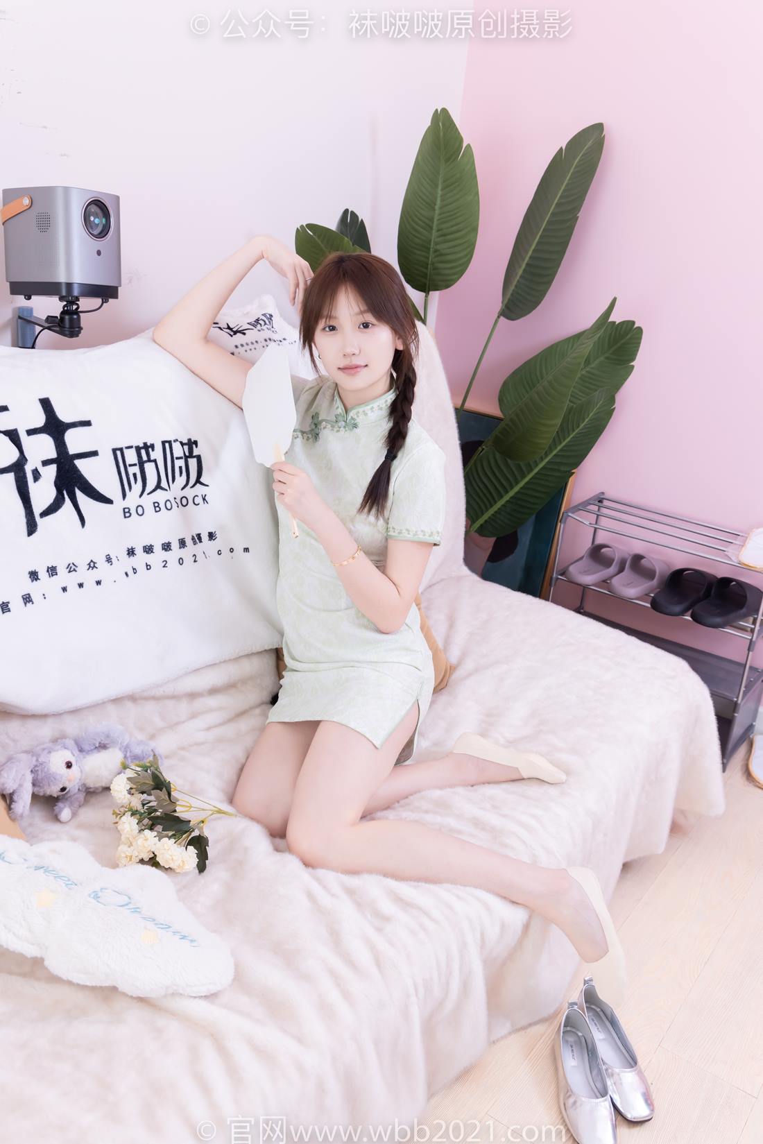 图片[3]-[BoBoSocks袜啵啵]NO.577 香菜-皮鞋、平底鞋、肉色船袜、黑棉袜、旗袍[140P/1V/5.65GB]-美图