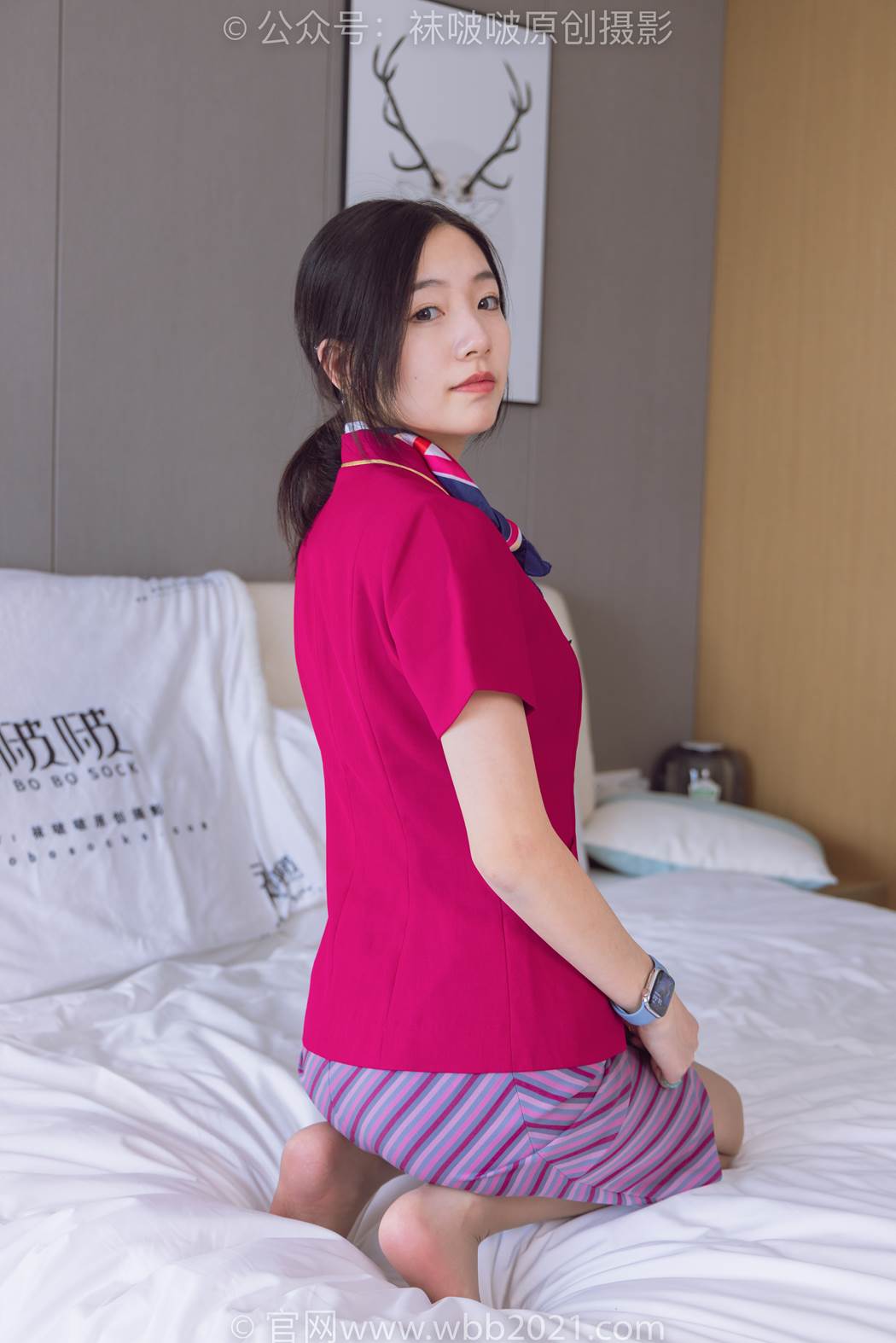 图片[4]-[BoBoSocks袜啵啵]NO.579 小甜豆-高跟鞋、咖啡丝、空姐至服[140P/1V/6.46GB]-美图