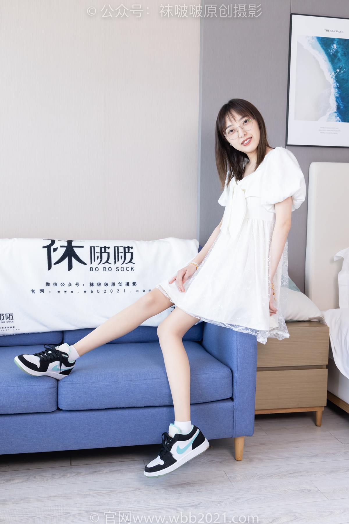 图片[2]-[BoBoSocks袜啵啵]NO.574 稚予-板鞋、白棉袜、薄肉丝[150P/1V/5.37GB]-美图