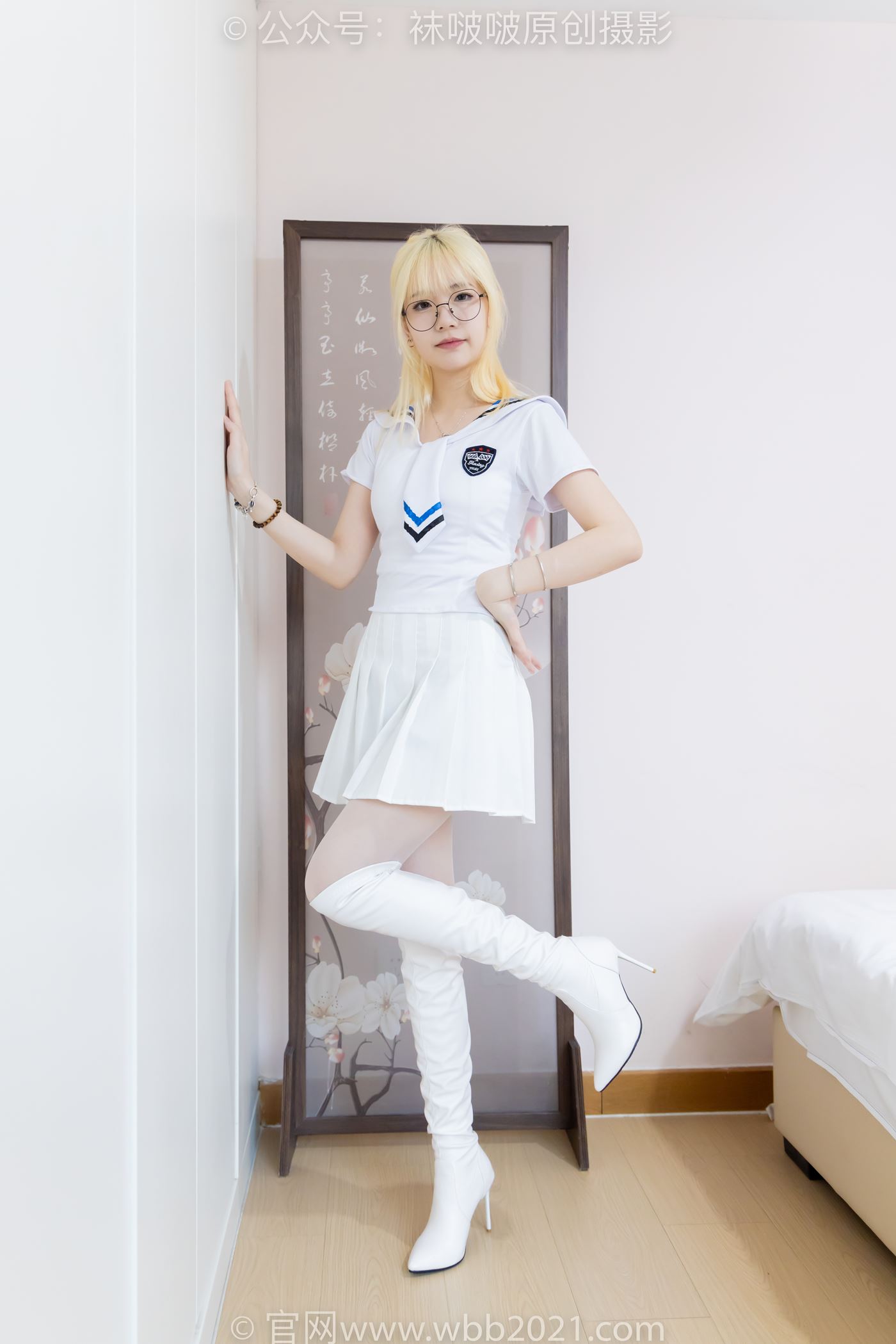 图片[2]-[BoBoSocks袜啵啵]NO.495 小甜豆 高跟长靴、白棉袜、薄白丝[150P/1V/5.92GB]-美图