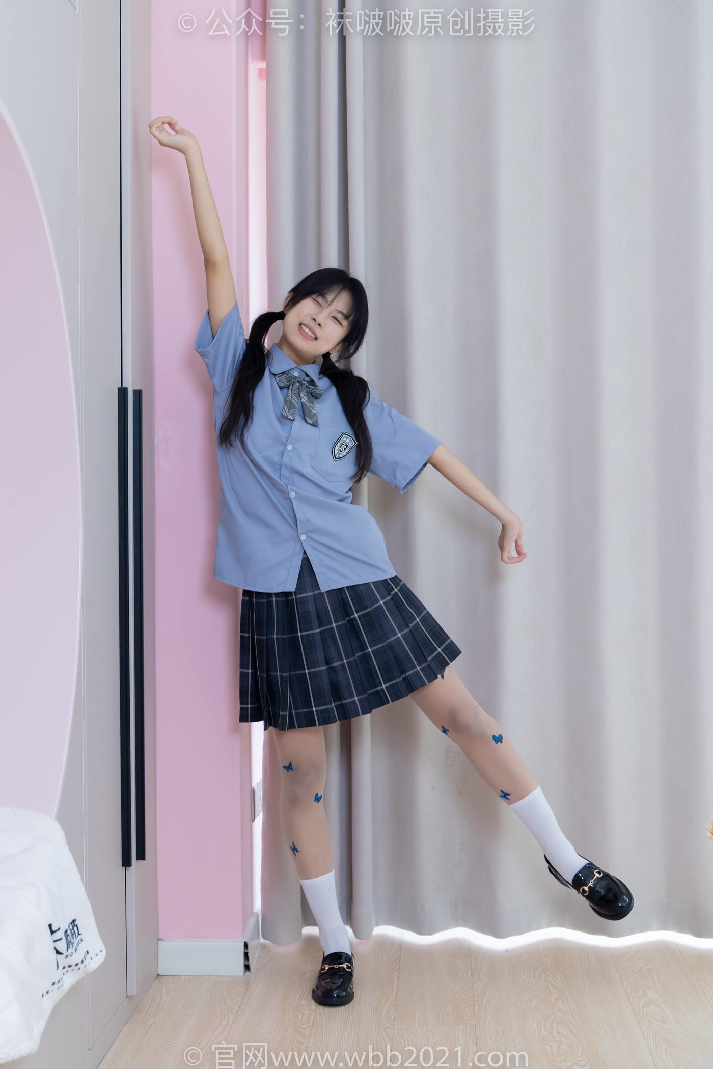 图片[2]-[BoBoSocks袜啵啵]NO.508 奶油 皮鞋、白棉袜、蝴蝶薄肉丝、jk至服[160P/1V/6.17GB]-美图