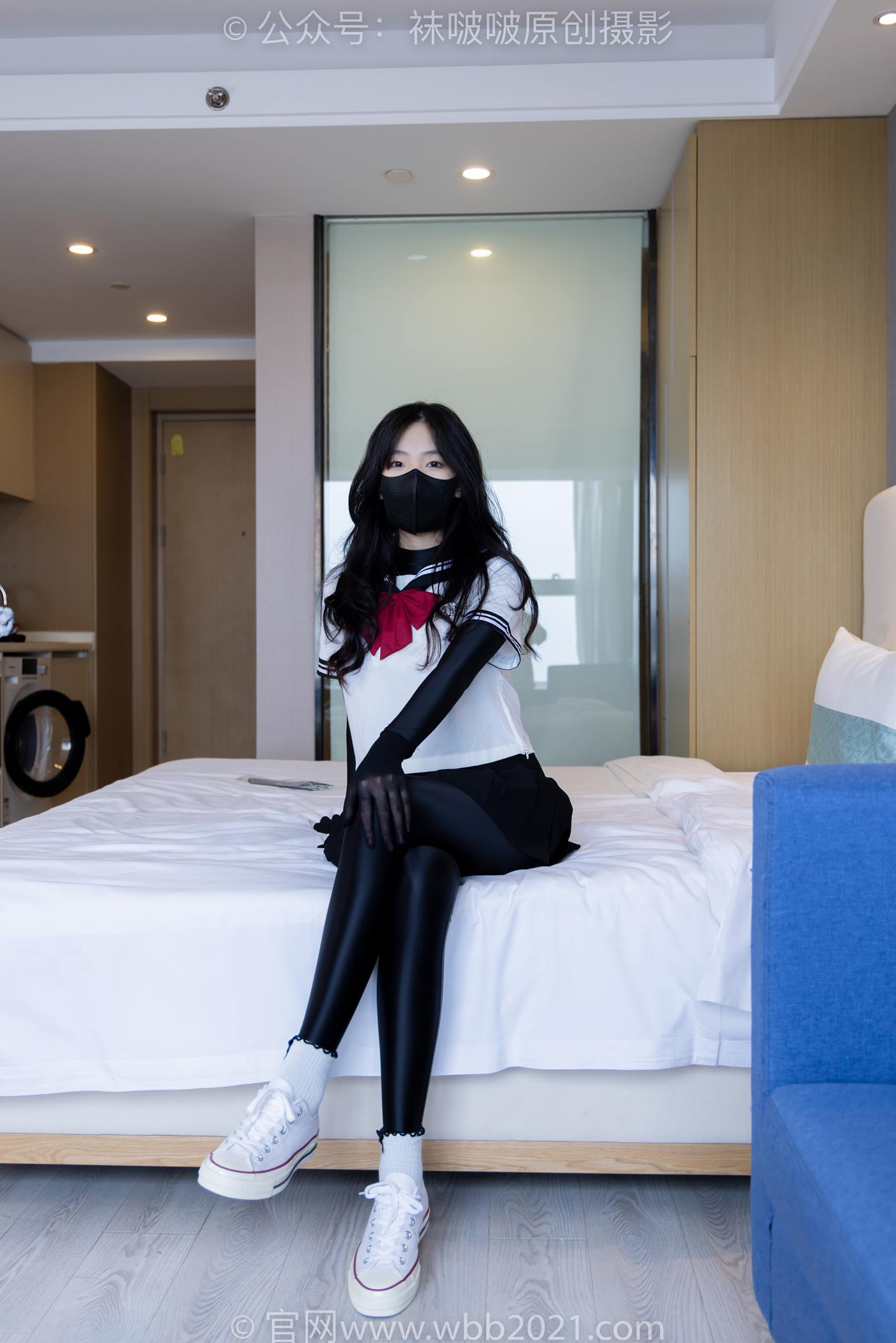 图片[2]-[BoBoSocks袜啵啵]NO.513 小甜豆 帆布鞋、白棉袜、厚黑丝五指袜、黑丝手套[140P/1V/6.07GB]-美图