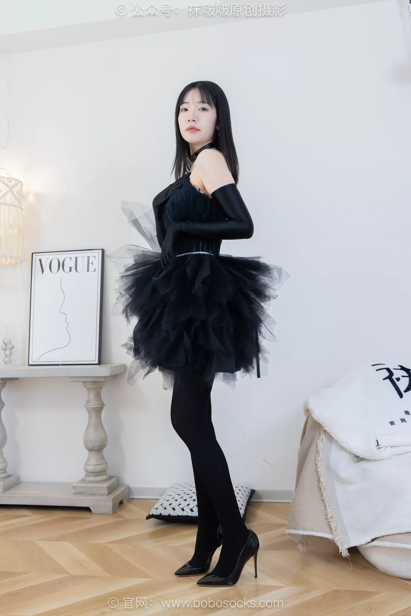 图片[2]-[BoBoSocks袜啵啵]NO.487 小甜豆 高跟鞋、油亮厚黑丝、黑色丝手套[145P/1V/5.59GB]-美图