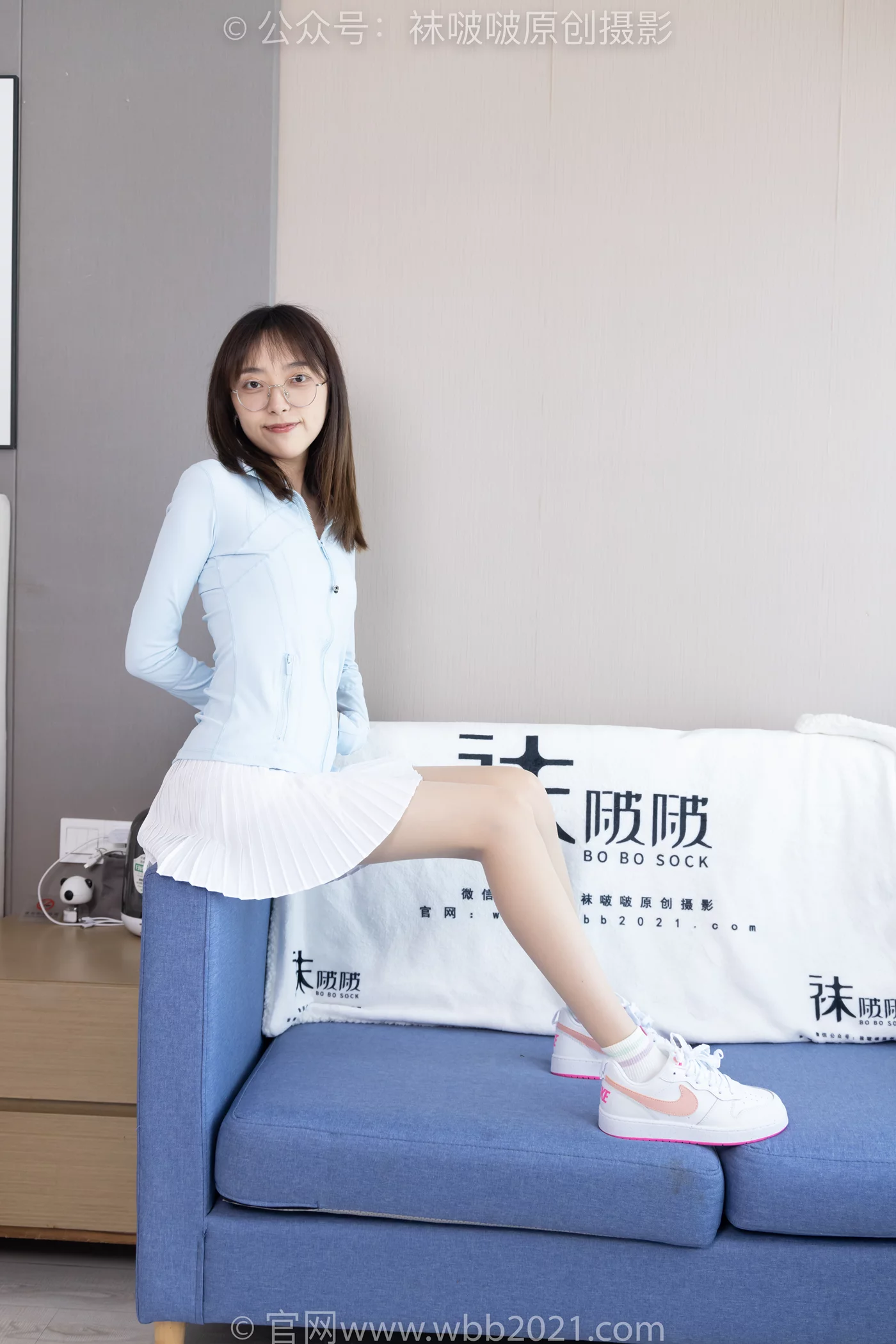 图片[3]-[BoBoSocks袜啵啵]NO.454 稚予-白棉袜、肉丝、板鞋[150P/1V/6.85GB]-美图