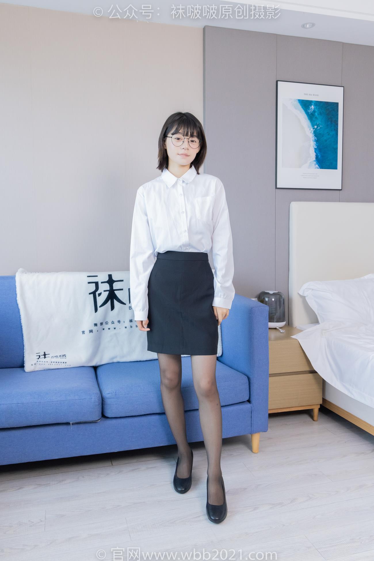 图片[2]-[BoBoSocks袜啵啵]NO.436 糯米-OL至服、两双平底鞋、薄黑丝、厚肉丝[150P/1V/6.51GB]-美图