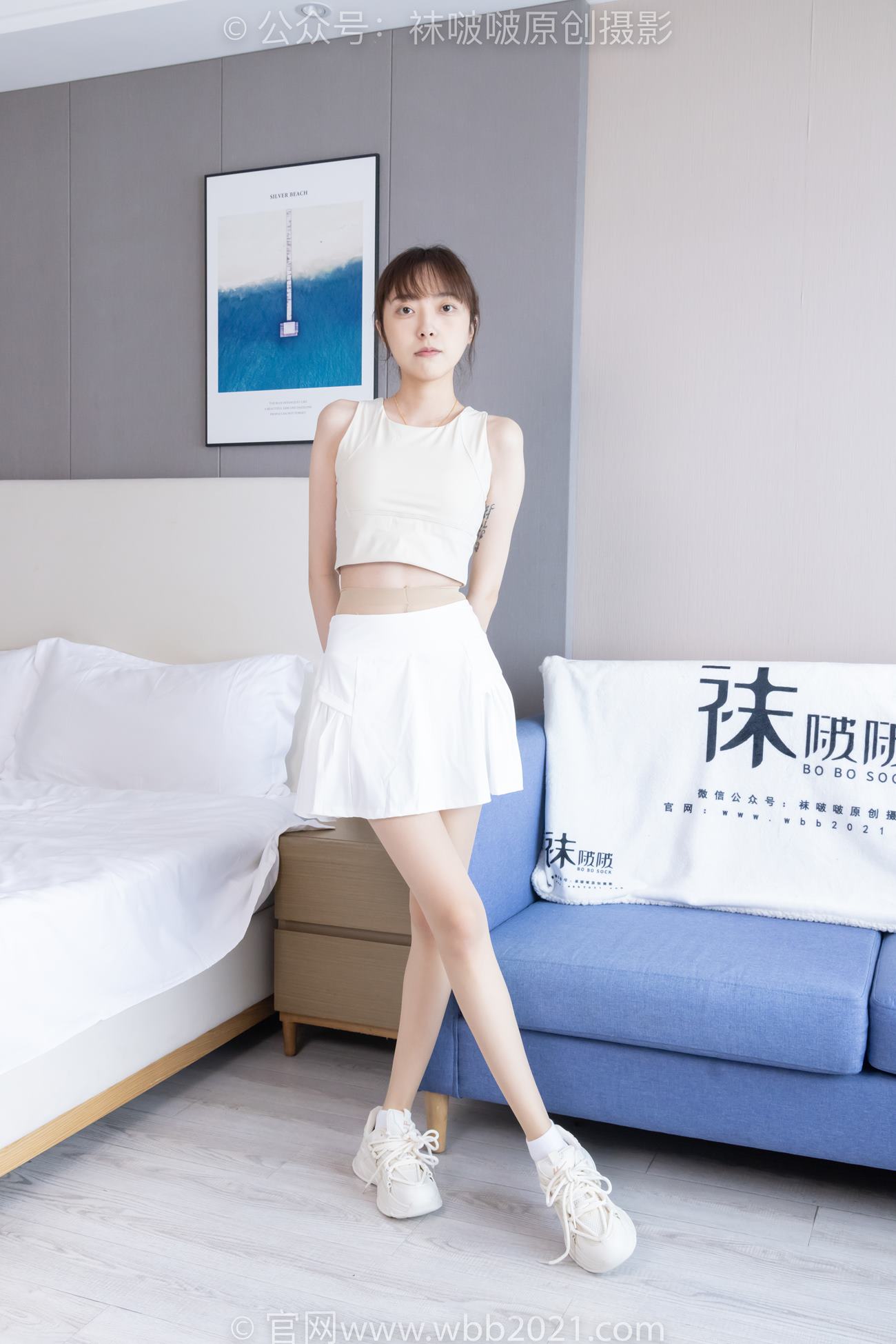 图片[2]-[BoBoSocks袜啵啵]NO.424 稚予-运动鞋、白棉袜、肉丝、腰丝[140P/1V/5.73GB]-美图