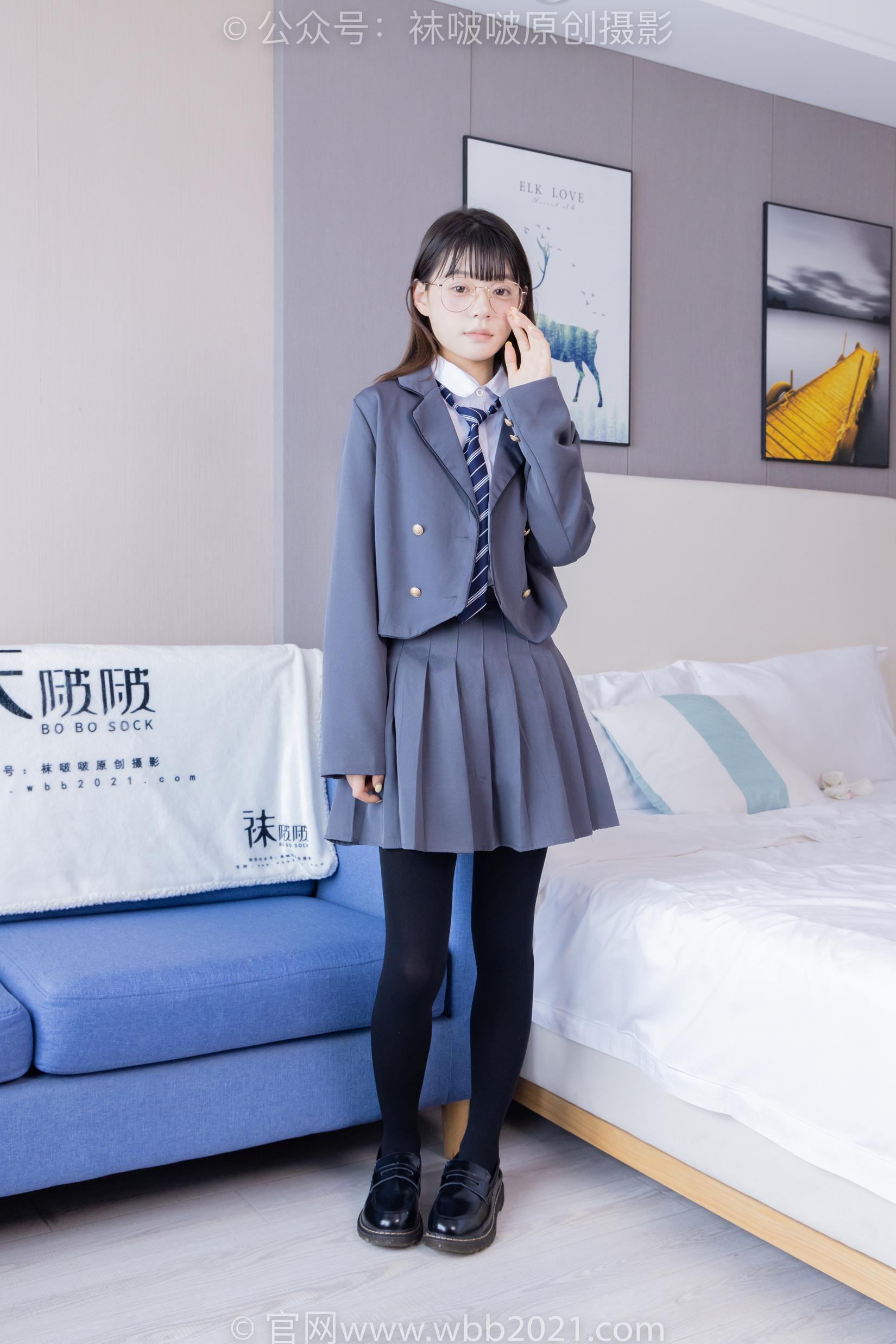 图片[2]-BoBoSocks袜啵啵 NO.402 糯米-皮鞋、厚黑丝、学苑jk[140P/1V/6.29GB]-美图