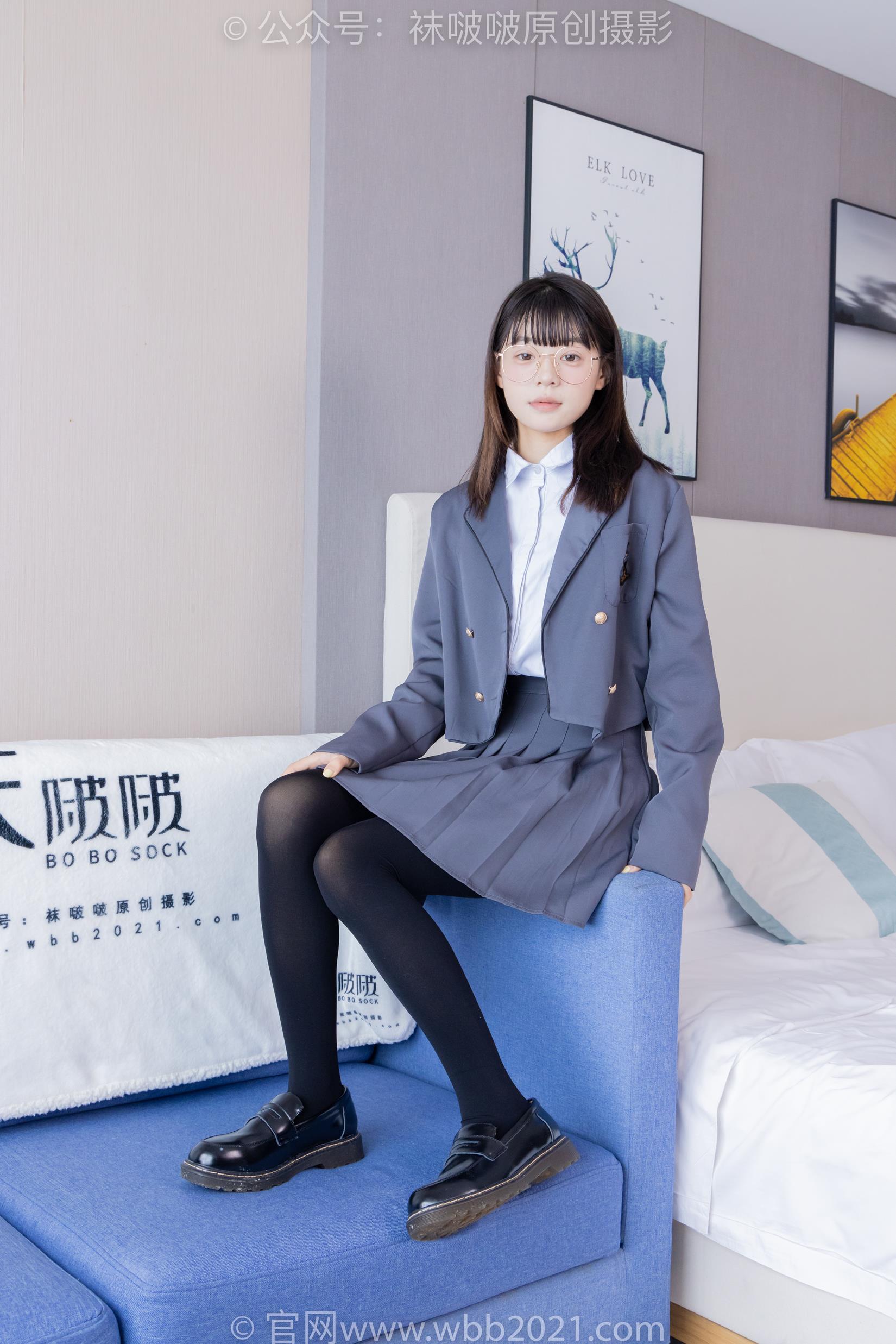 图片[3]-BoBoSocks袜啵啵 NO.402 糯米-皮鞋、厚黑丝、学苑jk[140P/1V/6.29GB]-美图