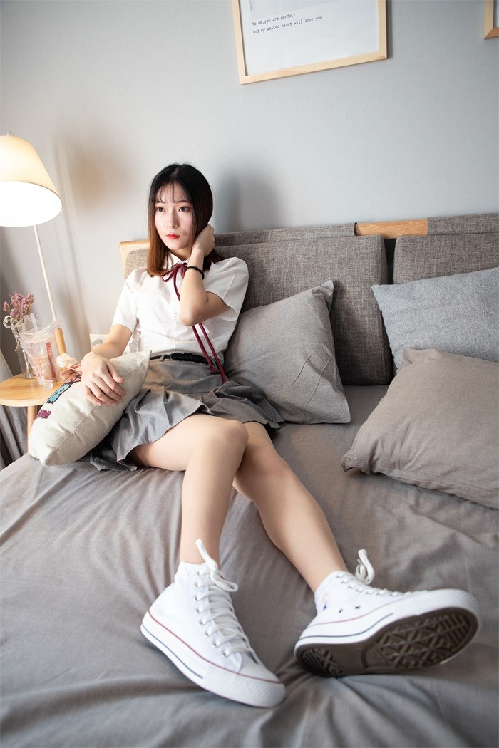 图片[2]-勿恋传媒 No.088 猫耳-jk至服与船袜帆布鞋 [212P/1V/2.40GB]-美图