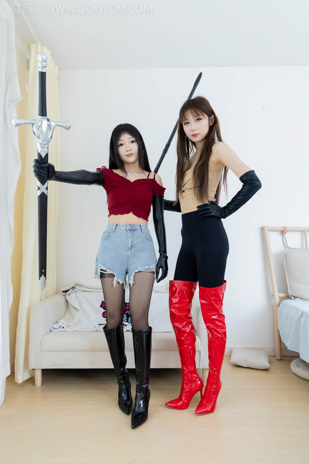 图片[2]-勿恋传媒 NO.2419 泡泡&嘟嘟-高跟长靴、薄黑丝、瑜伽裤裤里丝[155P/1V/5.09GB]-美图