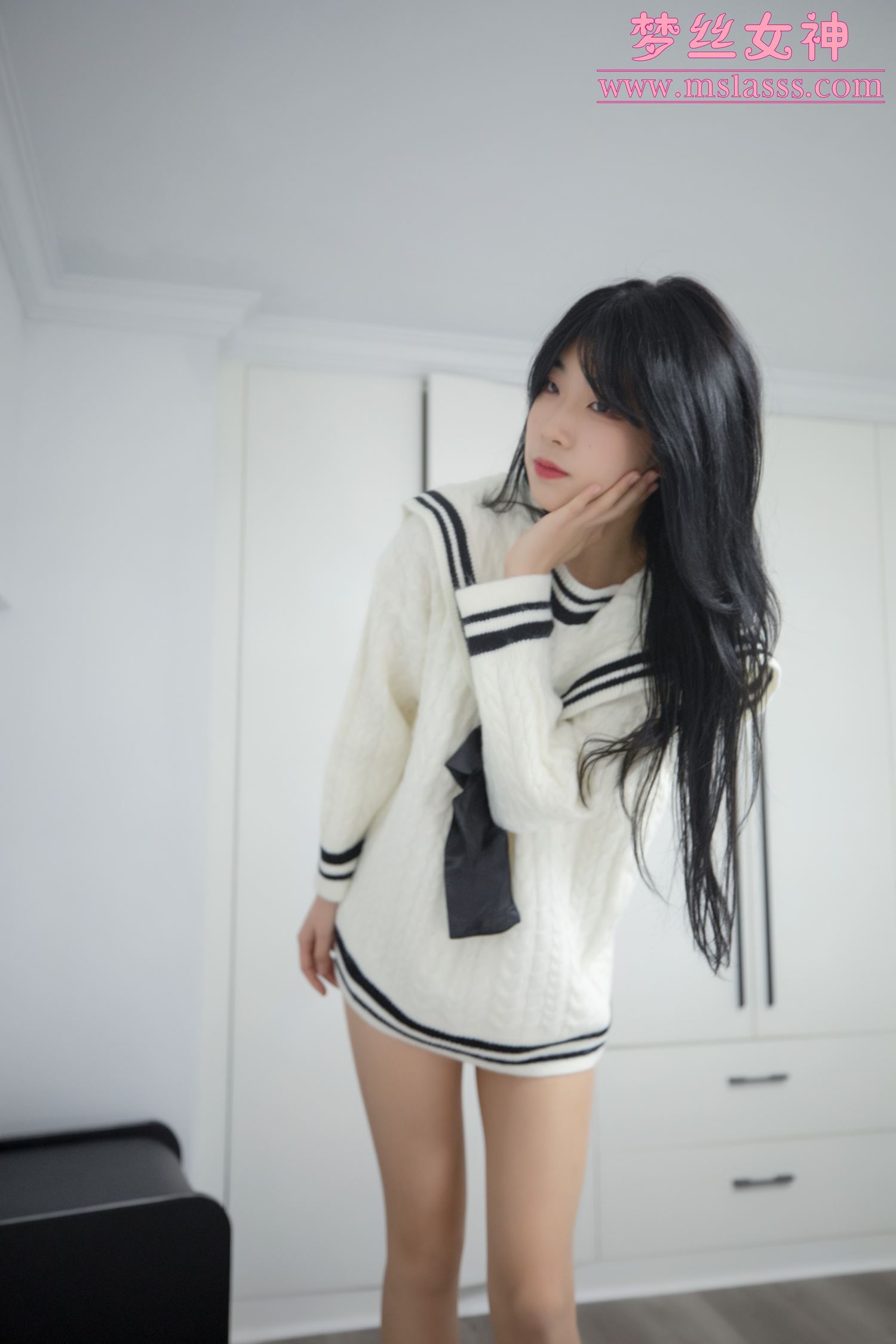 图片[3]-[MSLASS梦丝女神]2021.11.17 白衣大长腿 韩飞儿[27P/141MB]-美图