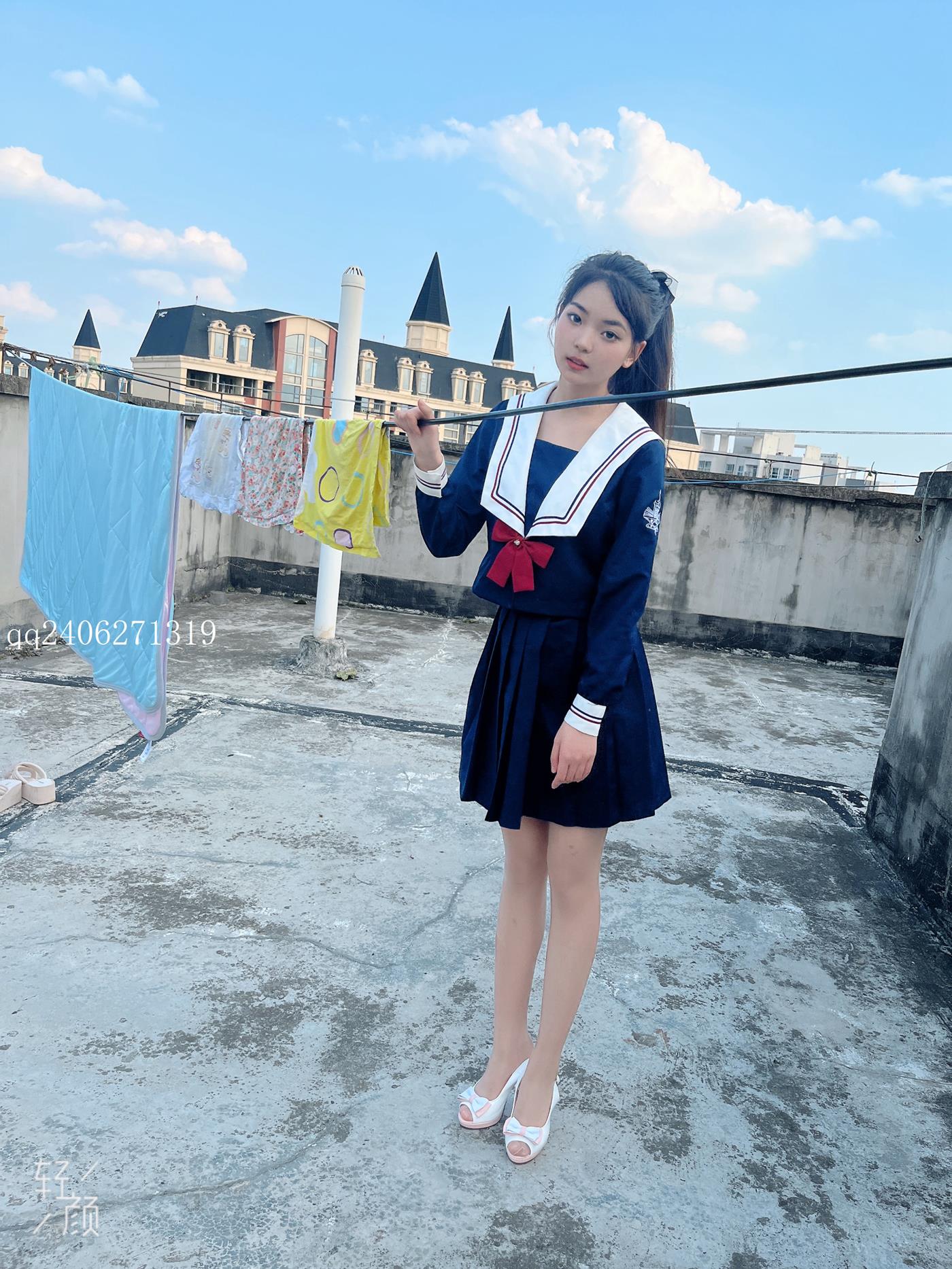 图片[2]-[MSLASS梦丝女神]2022.07.26  JK蓝 张馨[42P/92.5MB]-美图