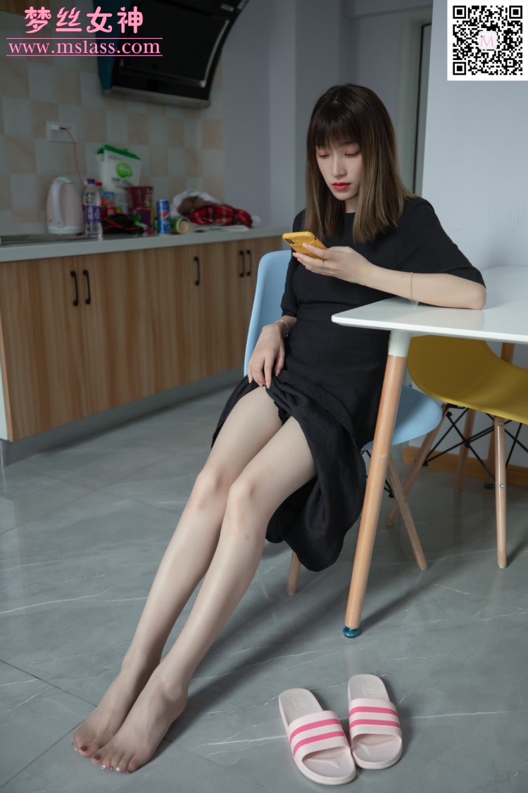 图片[2]-[MSLASS梦丝女神] 2020-06-18 晓晓6 黑衣少女[63P/655M]-美图