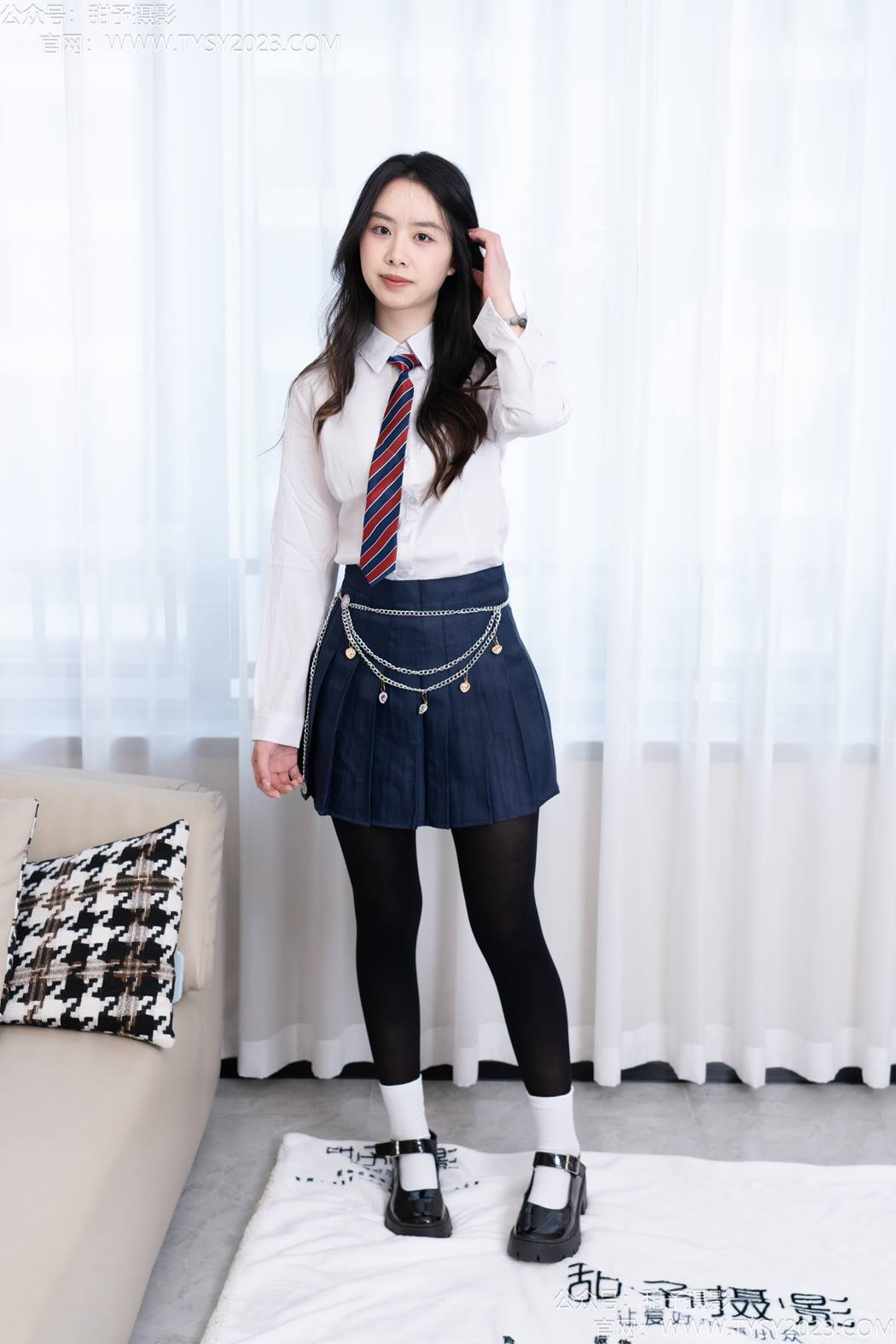 图片[2]-甜予摄影 NO.196 知知-皮鞋、高跟鞋、白棉袜、小腿袜、肉丝、黑丝[144P/2V/10.1GB]-美图