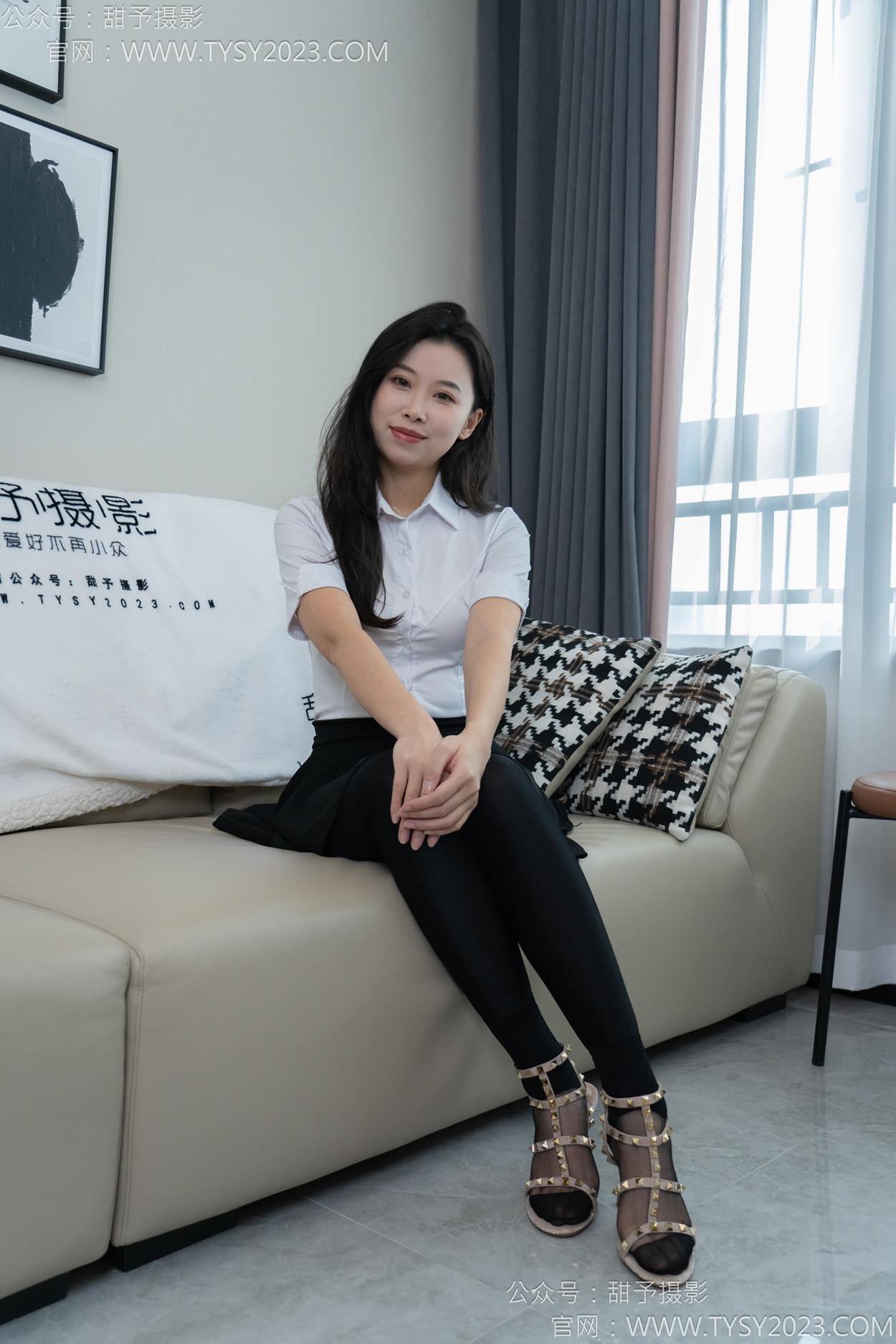 图片[2]-甜予摄影 NO.158 梦梦-高跟鞋、短肉丝、短黑丝、裸足[130P/2V/9.97GB]-美图