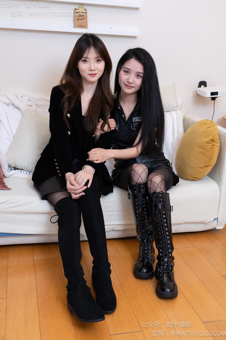 图片[3]-甜予摄影 NO.071 璇璇澜澜-长靴、黑丝、渔往袜、裸足、互相撕破丝袜剧情[172P/2V/11.0GB]-美图